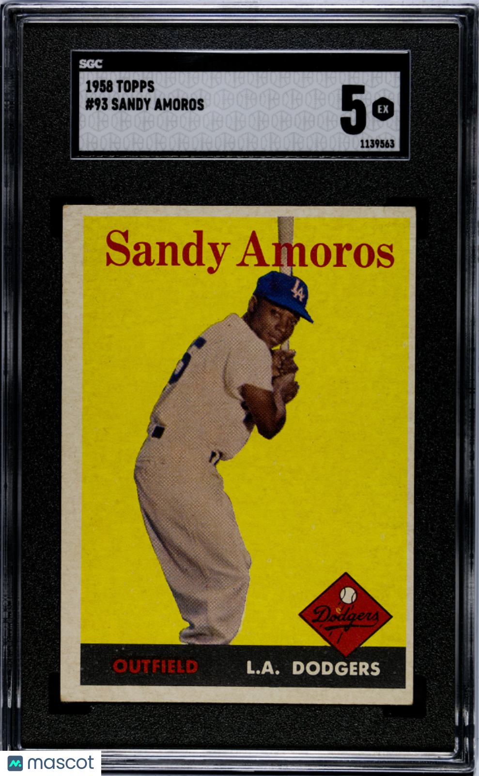 1958 Topps Sandy Amoros #93 SGC 5