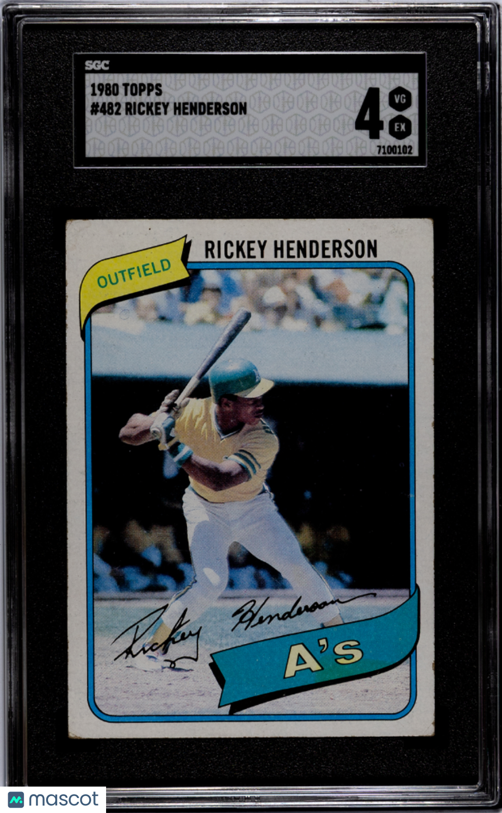 1980 Topps Rickey Henderson #482 SGC 4