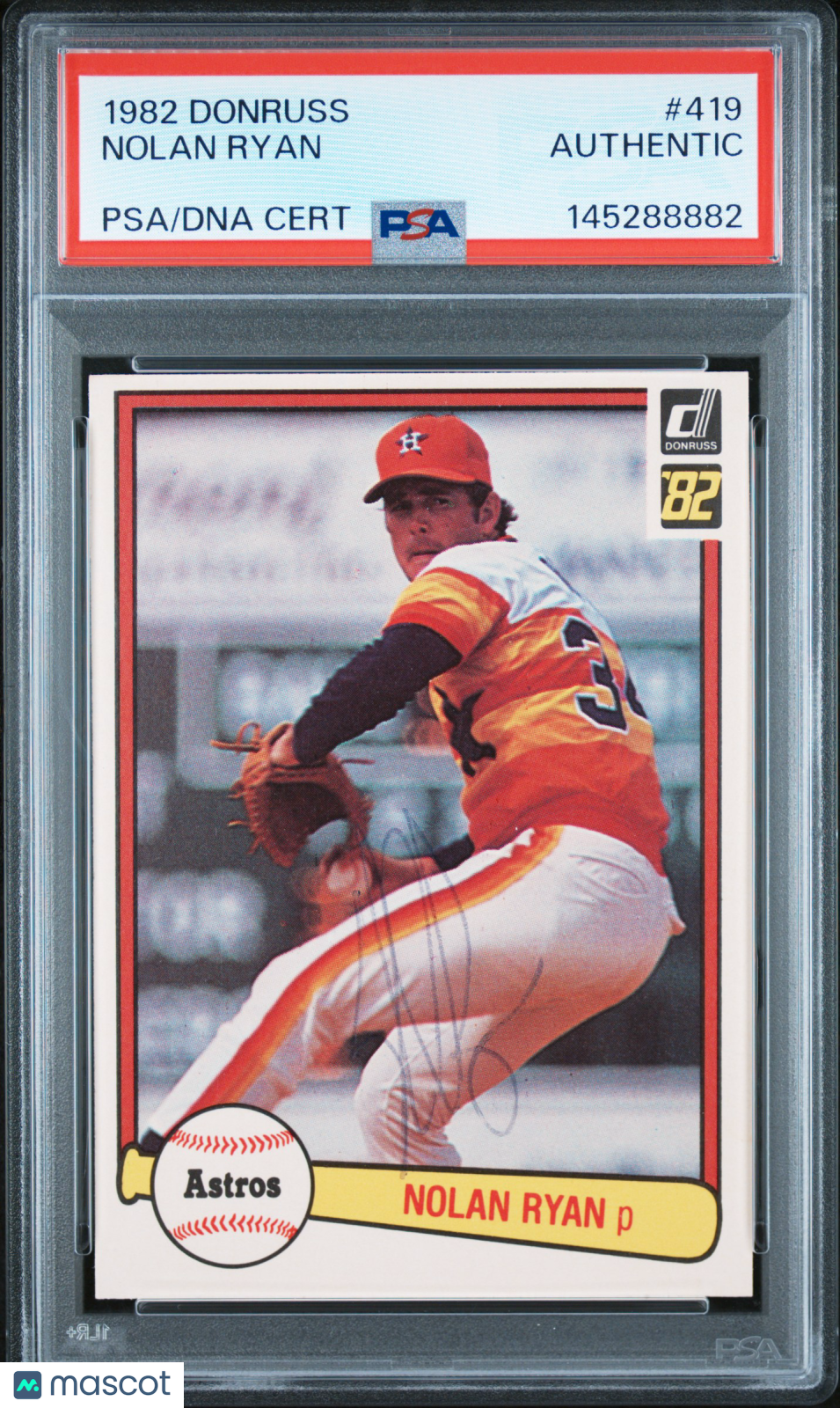 1982 Donruss Nolan Ryan #419 PSA A Auto A