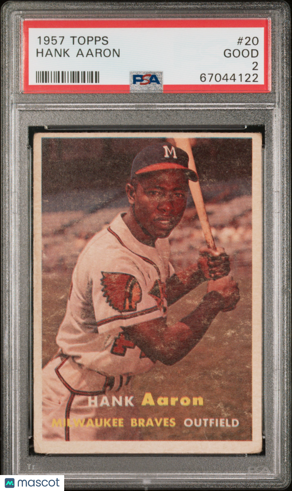 1957 Topps Hank Aaron #20 PSA 2