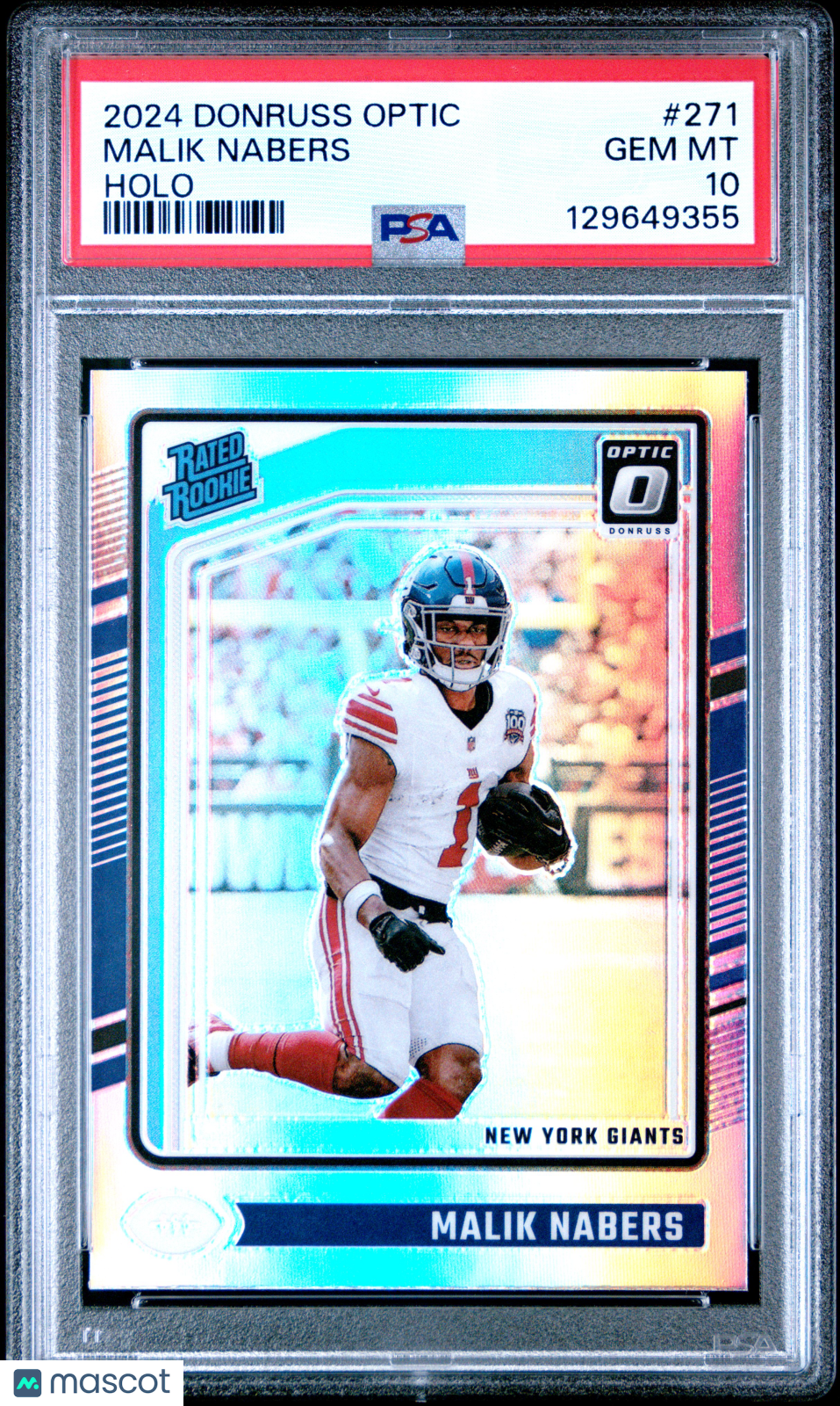 2024 Donruss Optic Rated Rookie Malik Nabers #271 Holo PSA 10
