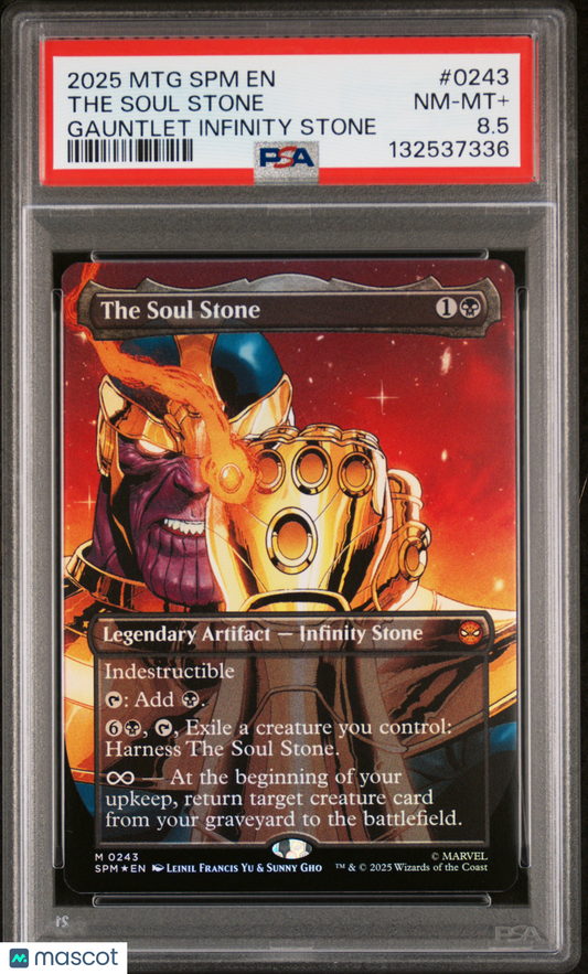 2025 Magic Marvel Spider-Man The Soul Stone Borderless PSA 8.5 #0243