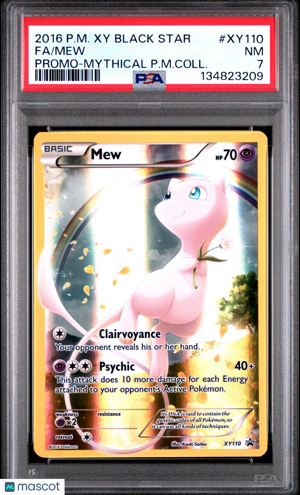 2016 Pokemon XY Black Star Promo Mew PSA 7 #XY110