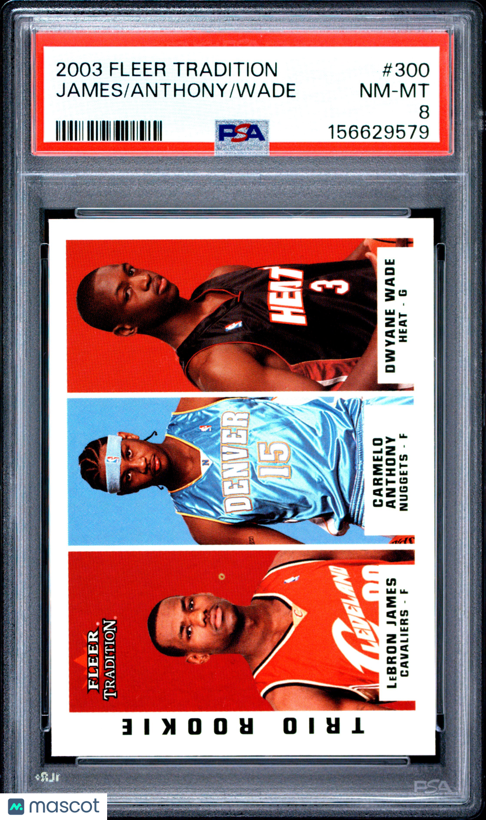 2003 Fleer Tradition James/Anthony/Wade #300 Trio Rookie PSA 8