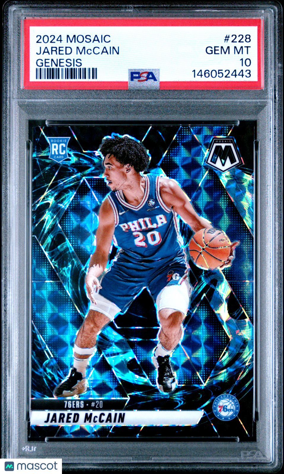 2024 Panini Mosaic Jared Mccain #228 Genesis RC PSA 10