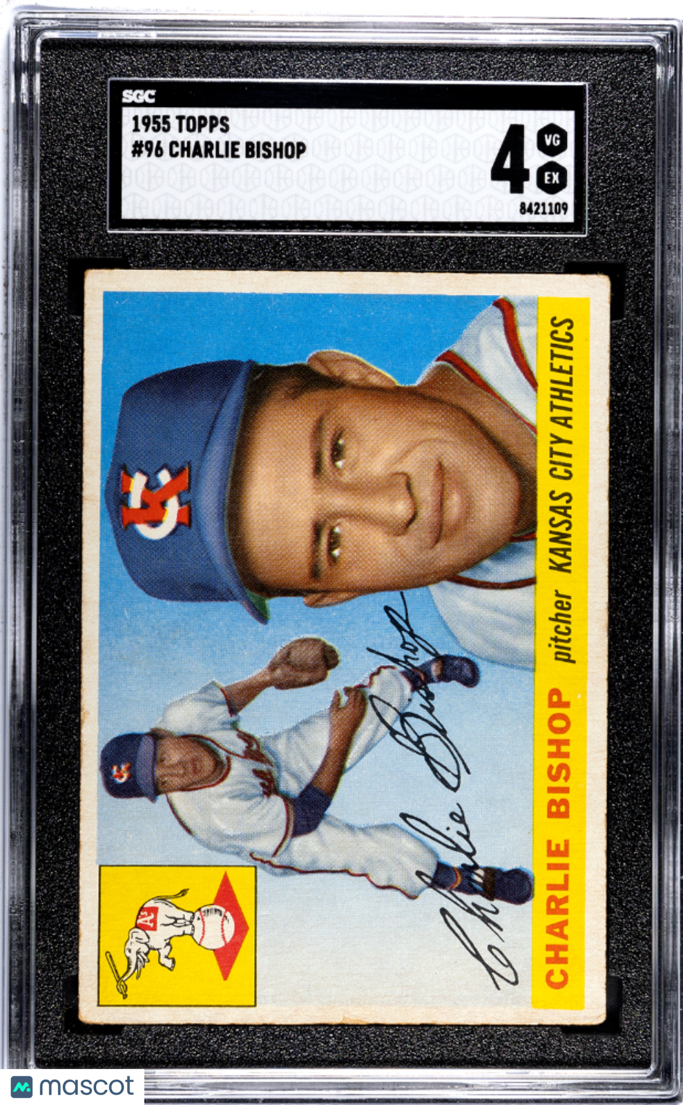 1955 Topps Charlie Bishop #96 SGC 4