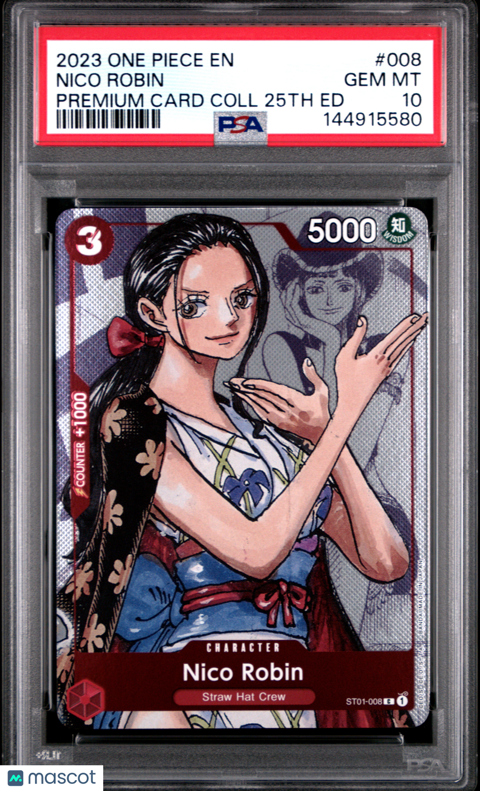 2023 One Piece Premium Card Collection 25th Edition Nico Robin PSA 10 #008