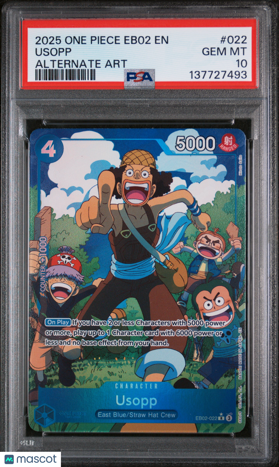 2025 One Piece Eb02  Anime 25th Collection Usopp Alt Art PSA 10 #022