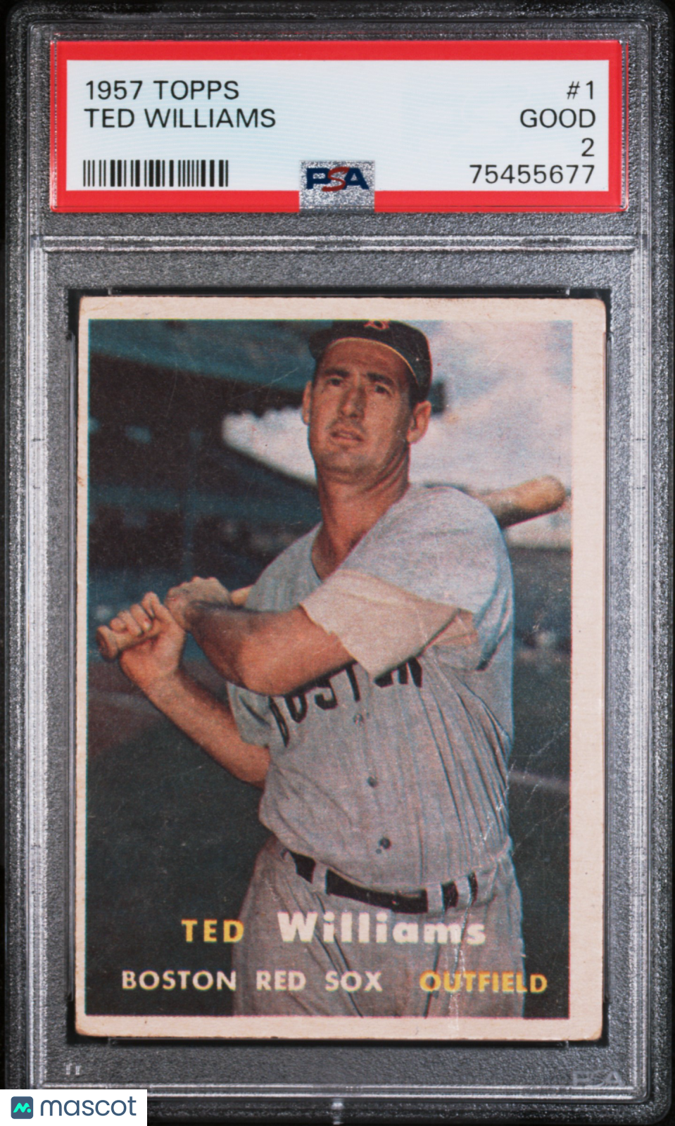 1957 Topps Ted Williams #1 PSA 2