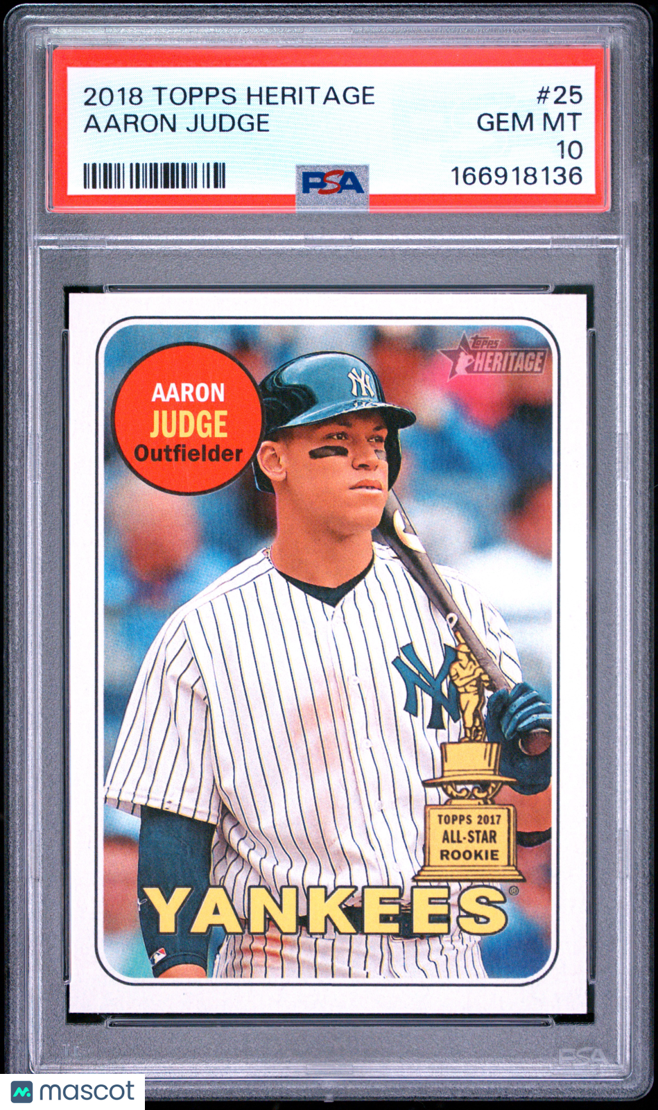 2018 Topps Heritage Aaron Judge #25 PSA 10