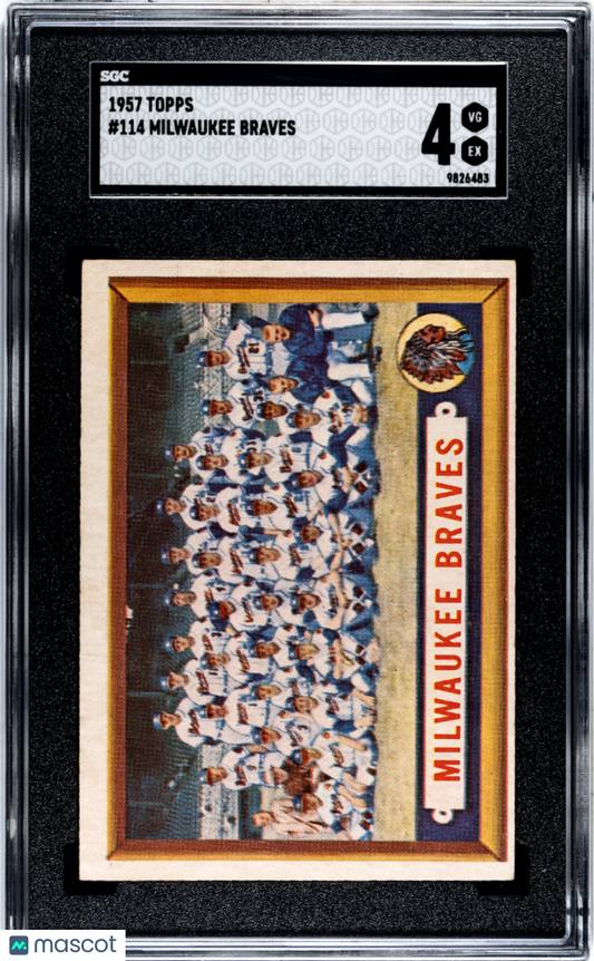 1957 Topps Milwaukee Braves #114 SGC 4