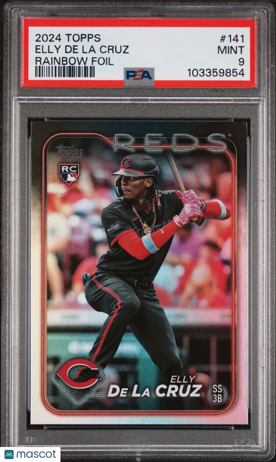 2024 Topps Elly De La Cruz #141 Rainbow Foil PSA 9