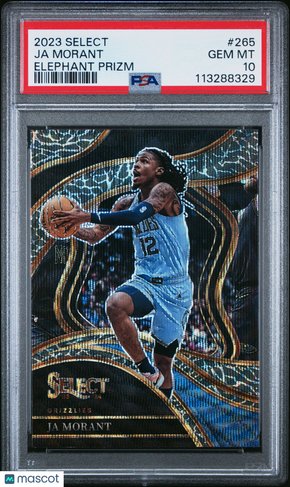 2023 Panini Select Ja Morant #265 Elephant Prizm PSA 10