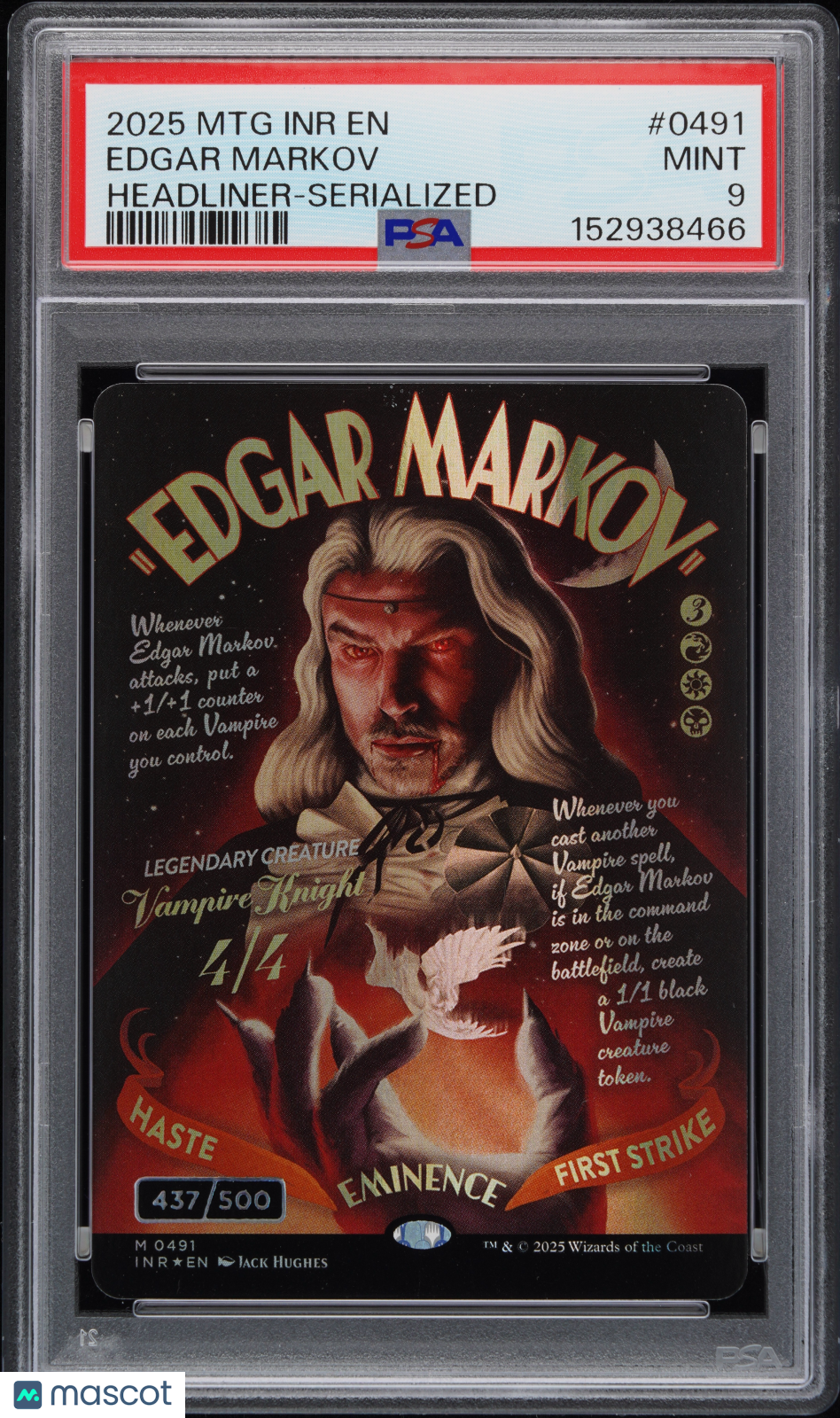 2025 Magic Innistrad Remastered Edgar Markov Headliner-Serialized PSA 9 #0491