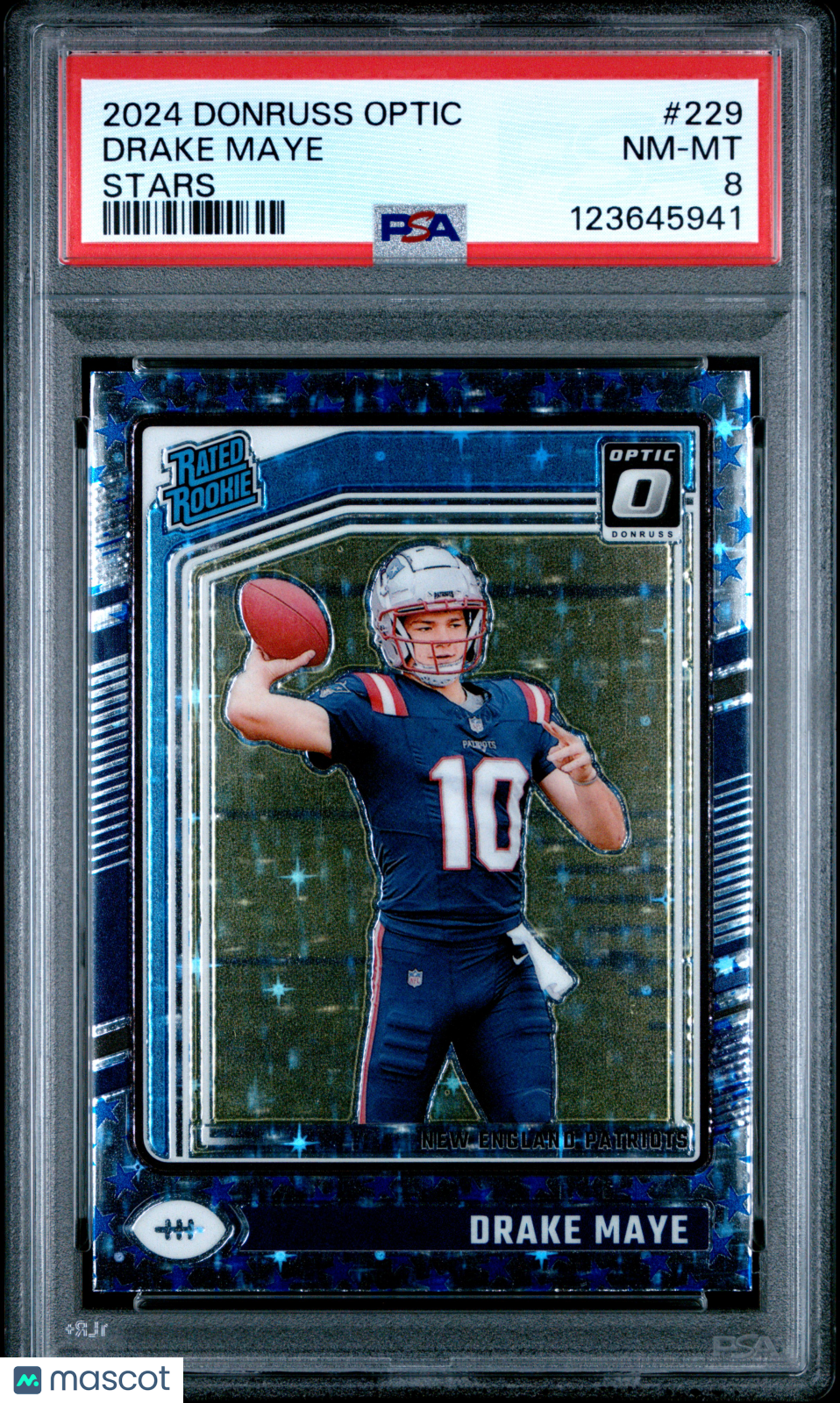 2024 Donruss Optic Rated Rookie Drake Maye #229 Stars PSA 8
