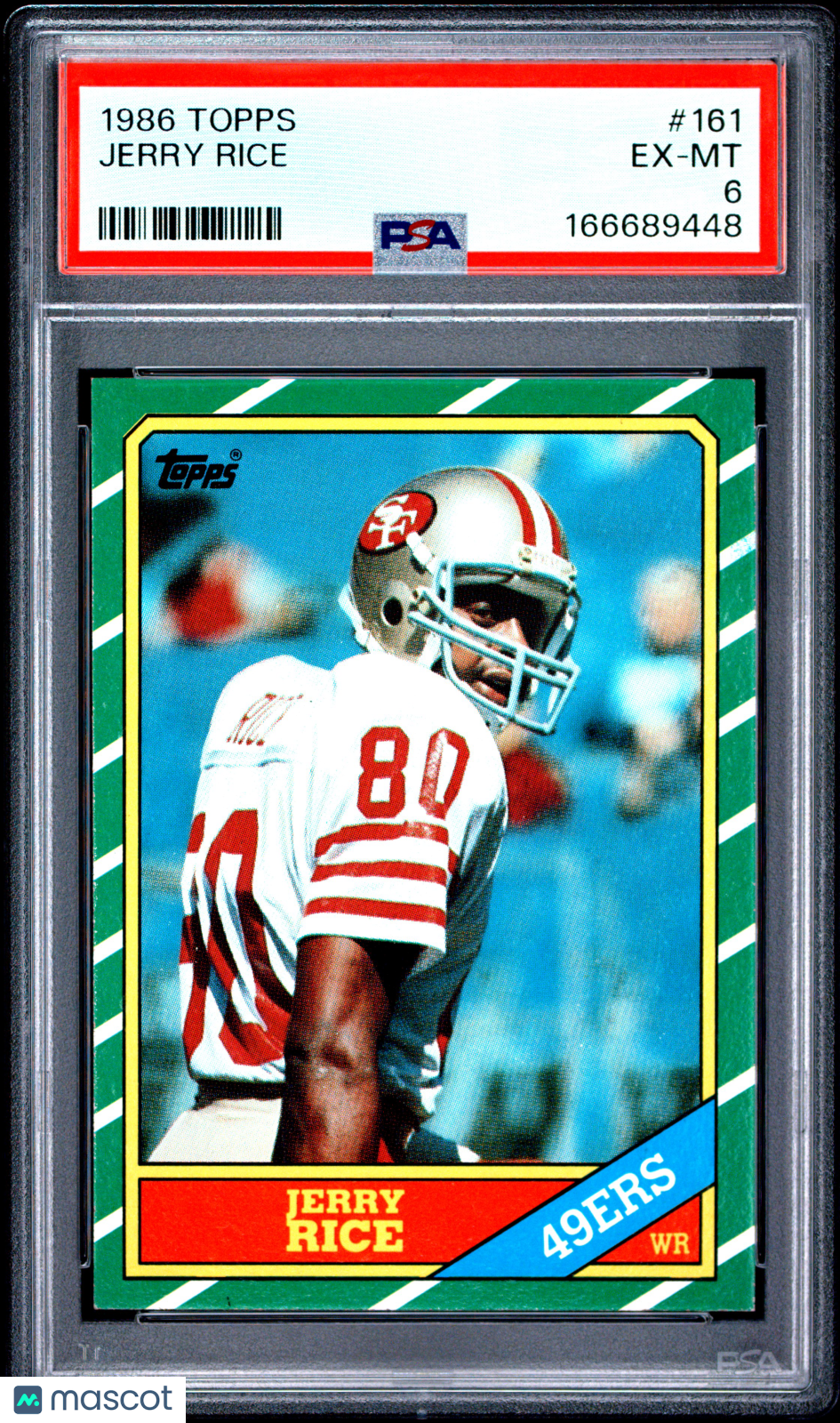 1986 Topps Jerry Rice #161 RC PSA 6