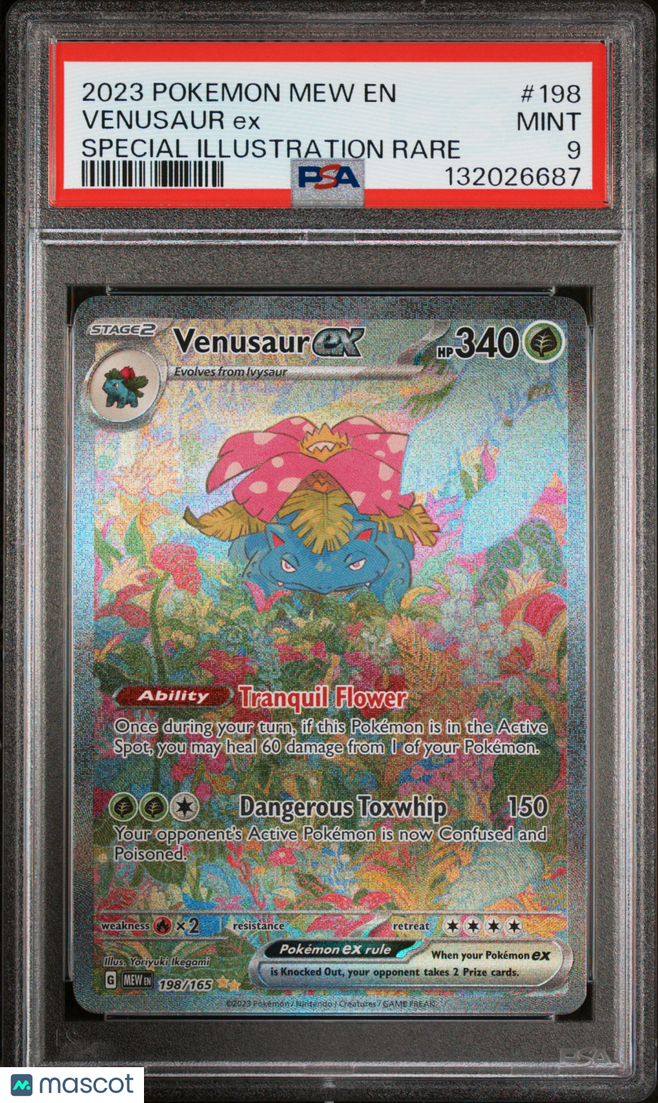 2023 Scarlet & Violet 151 Venusaur ex Special Illustration Rare PSA 9 #198/165