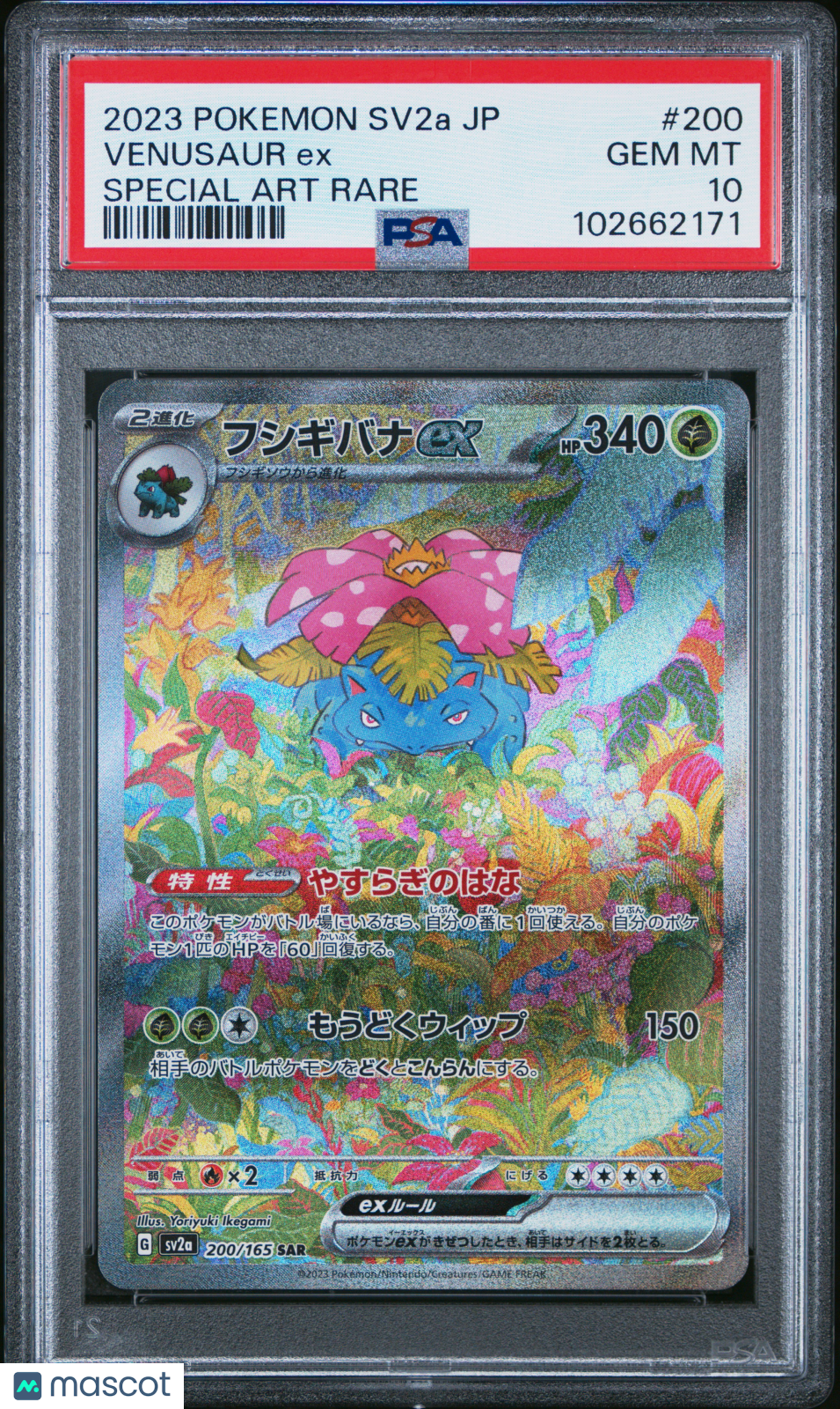 2023 Pokemon Scarlet & Violet 151 Venusaur EX Japanese Special Art PSA 10 #200