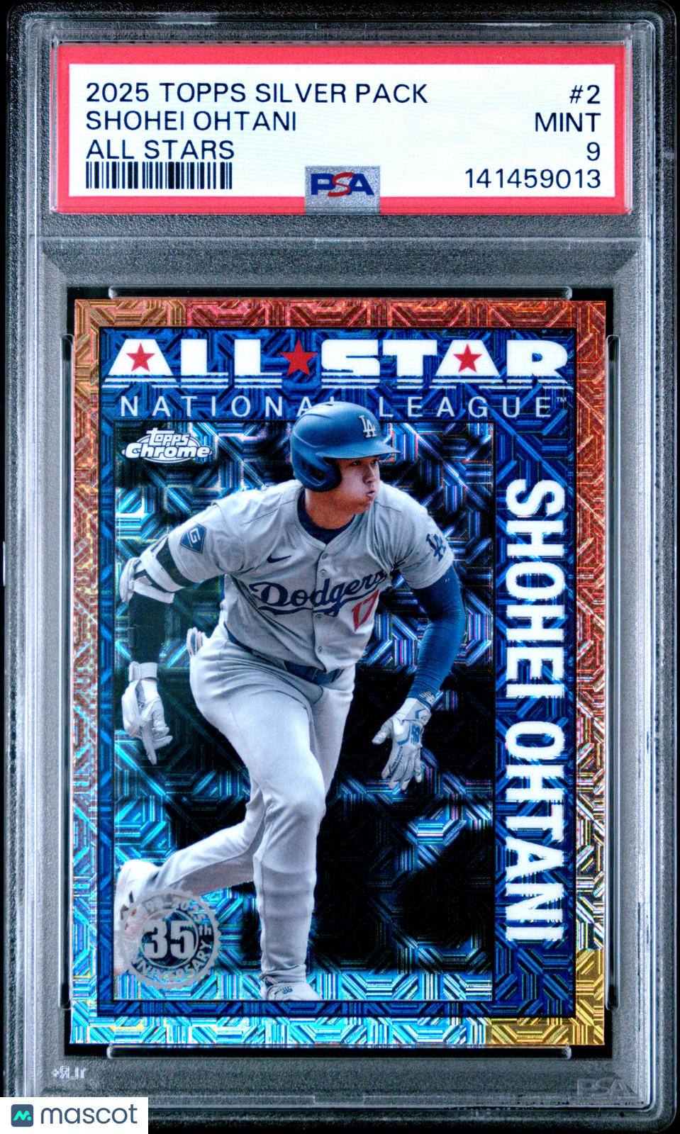 2025 Topps Silver Pack 1990 Chrome All Stars Shohei Ohtani #2 PSA 9