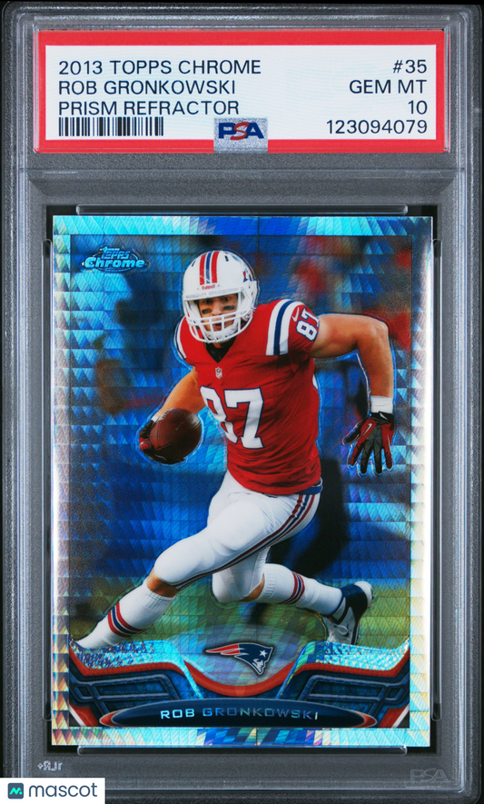 2013 Topps Chrome Rob Gronkowski #35 Prism Refractor 171/260 PSA 10