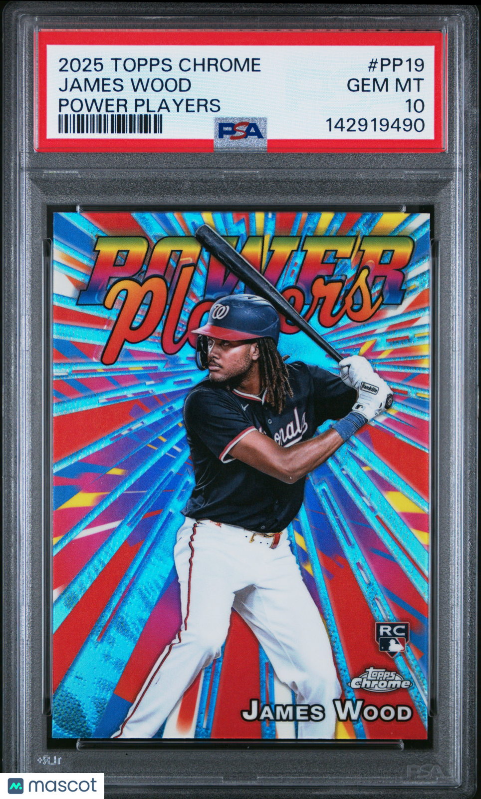 2025 Topps Chrome Power Players James Wood #PP19 PSA 10