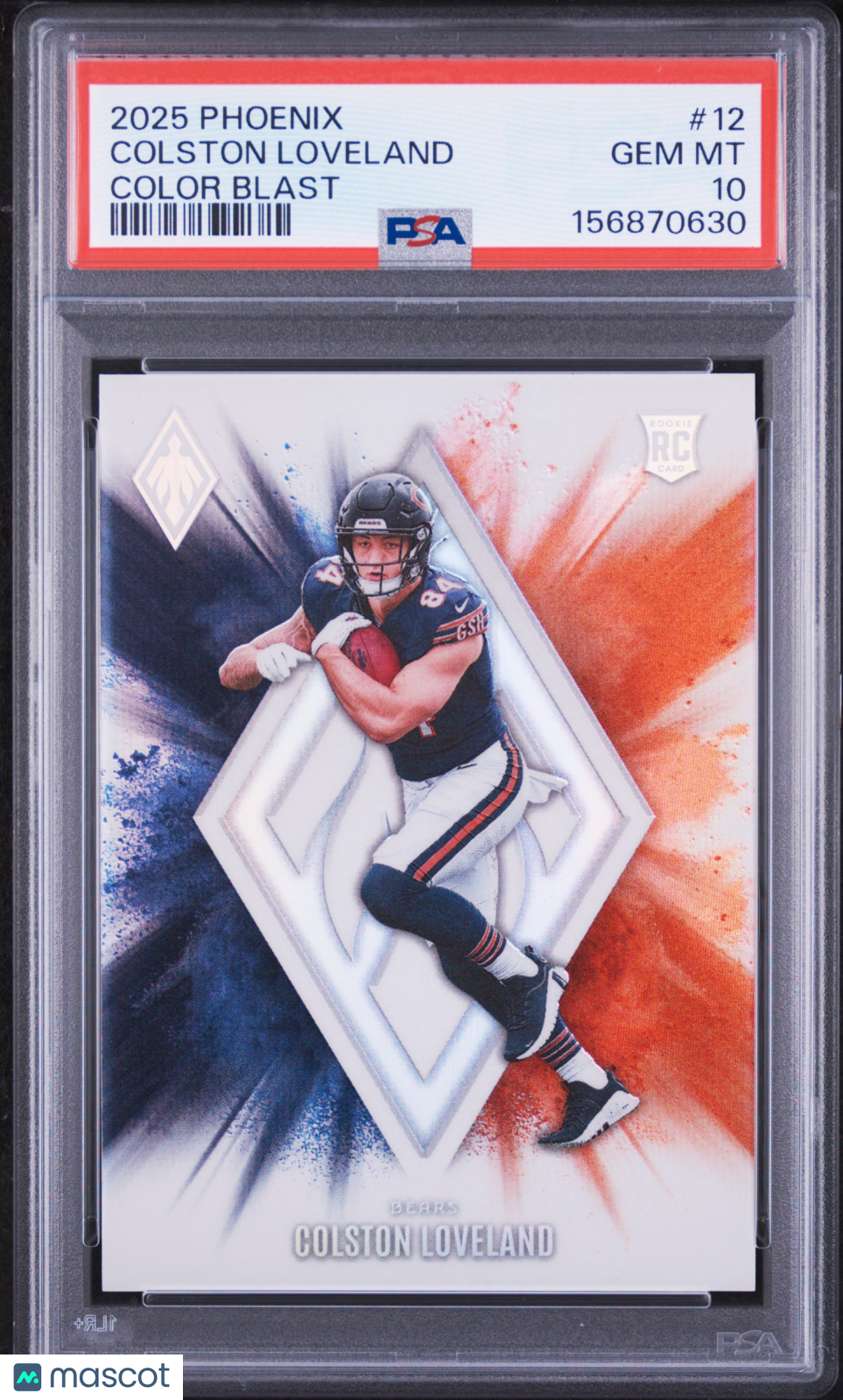 2025 Panini Phoenix Color Blast Colston Loveland #12 PSA 10