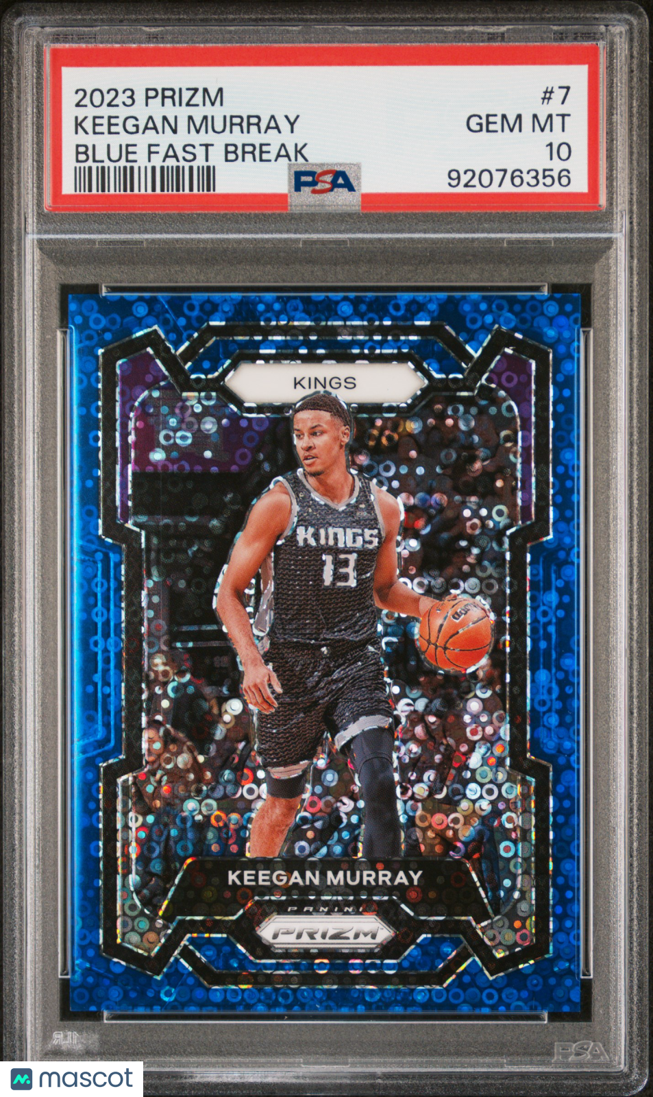 2023 Panini Prizm Keegan Murray #7 Blue Fast Break PSA 10