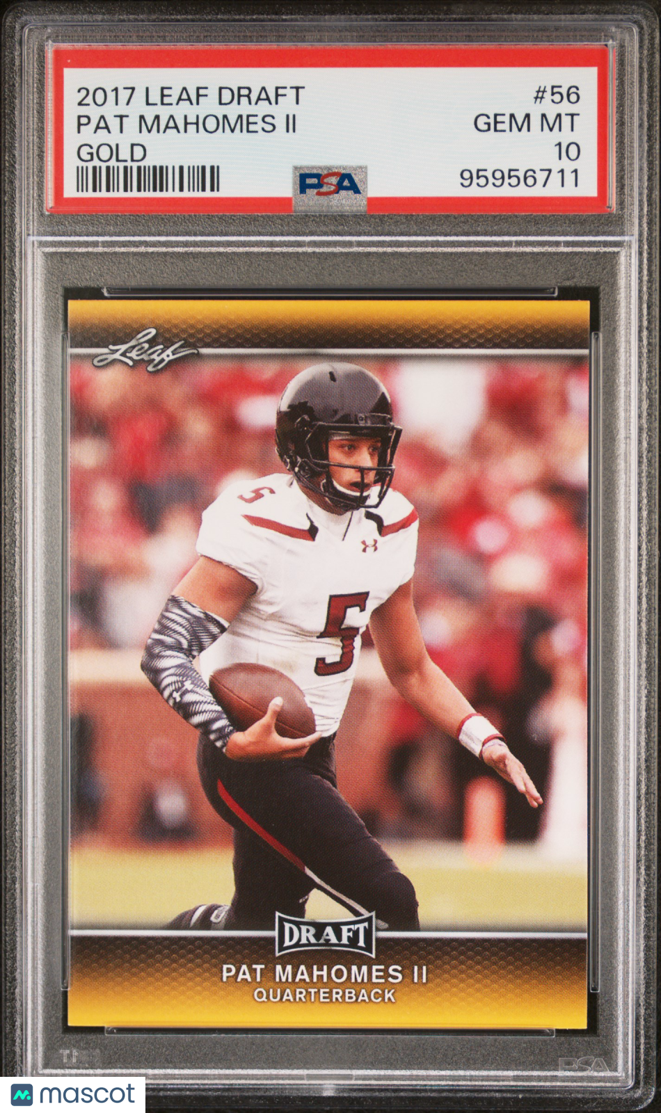 2017 Leaf Draft Pat Mahomes II #56 Gold PSA 10