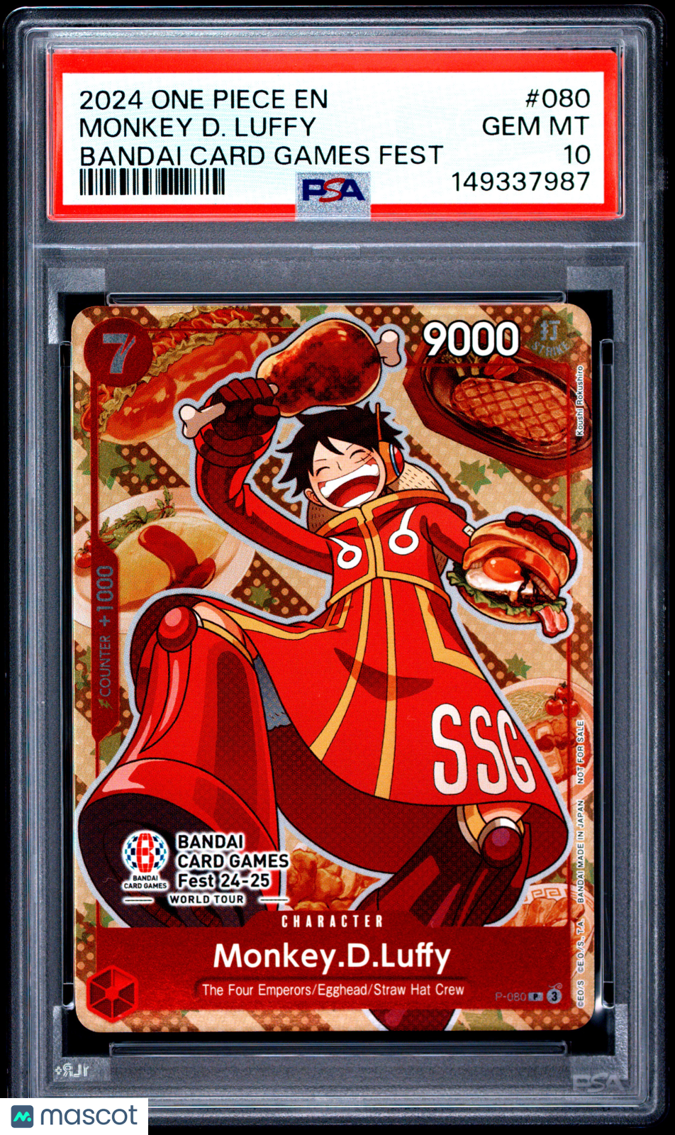 2024 One Piece Promos Monkey D. Luffy Bandai Card Games Fest PSA 10 #080