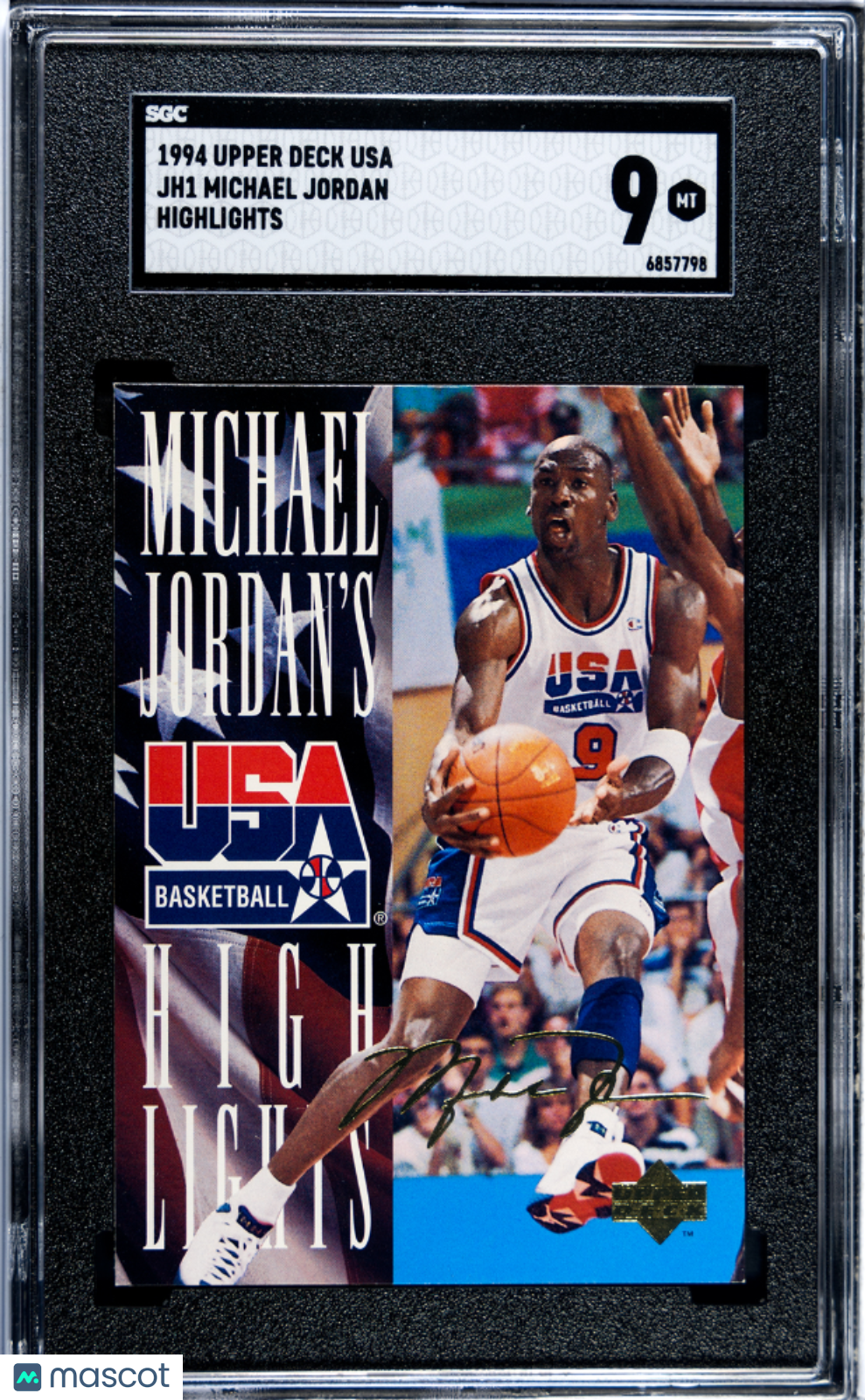 1994 Upper Deck USA Michael Jordan #JH1 Highlights SGC 9