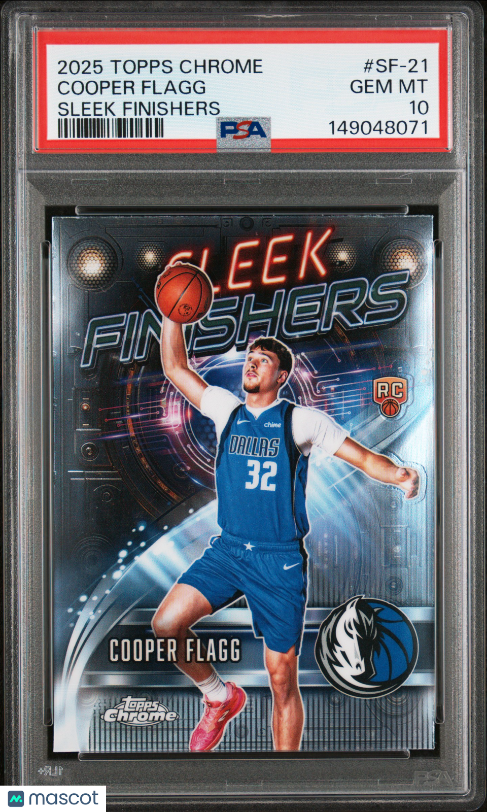 2025 Topps Chrome Sleek Finishers Cooper Flagg #SF-21 PSA 10