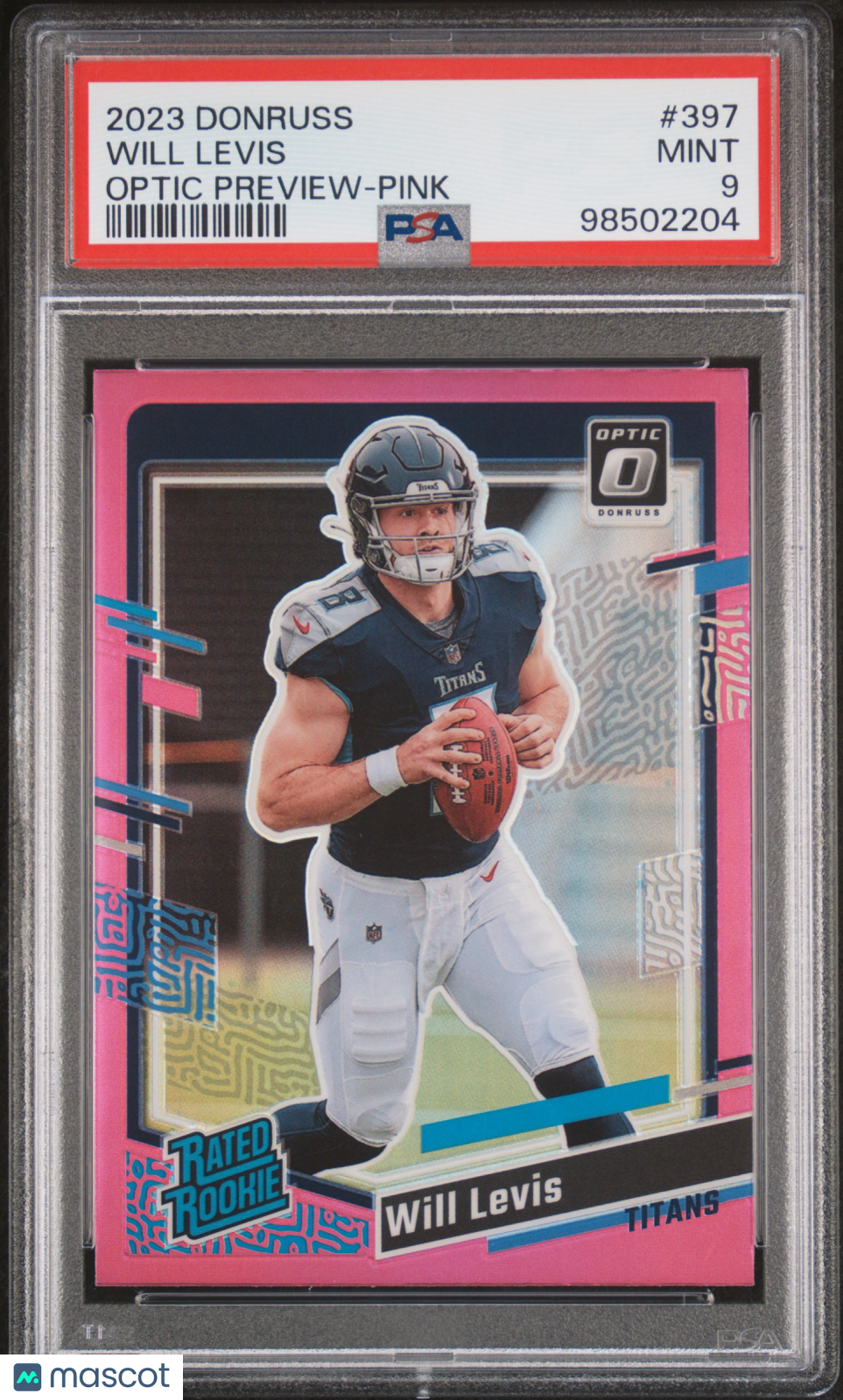 2023 Panini Donruss Will Levis #397 Optic Preview Pink PSA 9
