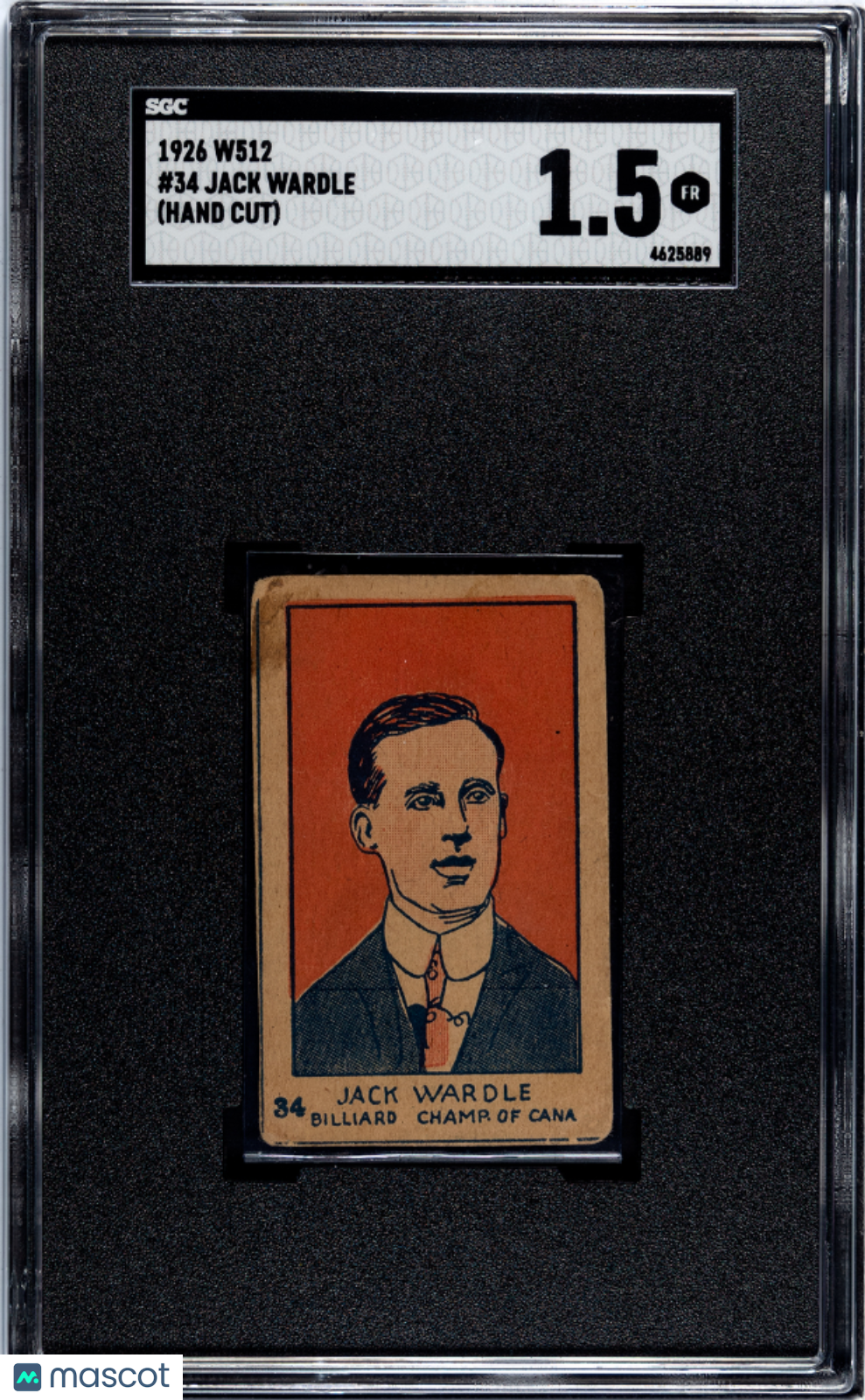 1926 W512 Jack Wardle #34 SGC 1.5