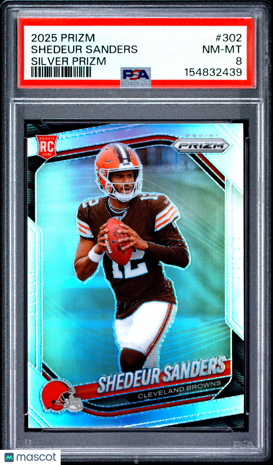 2025 Panini Prizm Shedeur Sanders #302 Silver RC PSA 8