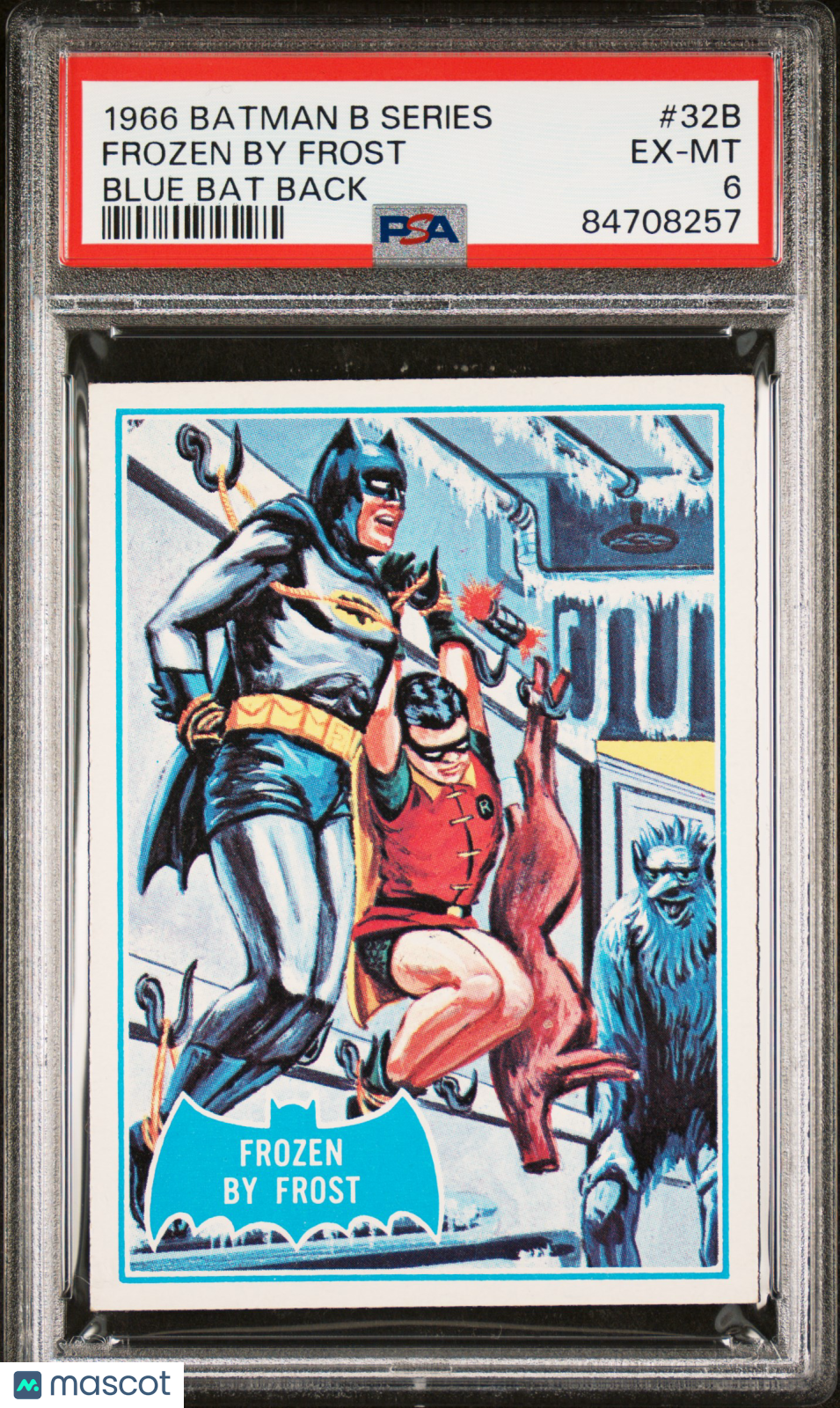 1966 Batman B Series Blue Bat Back Frozen By Frost #32B PSA 6