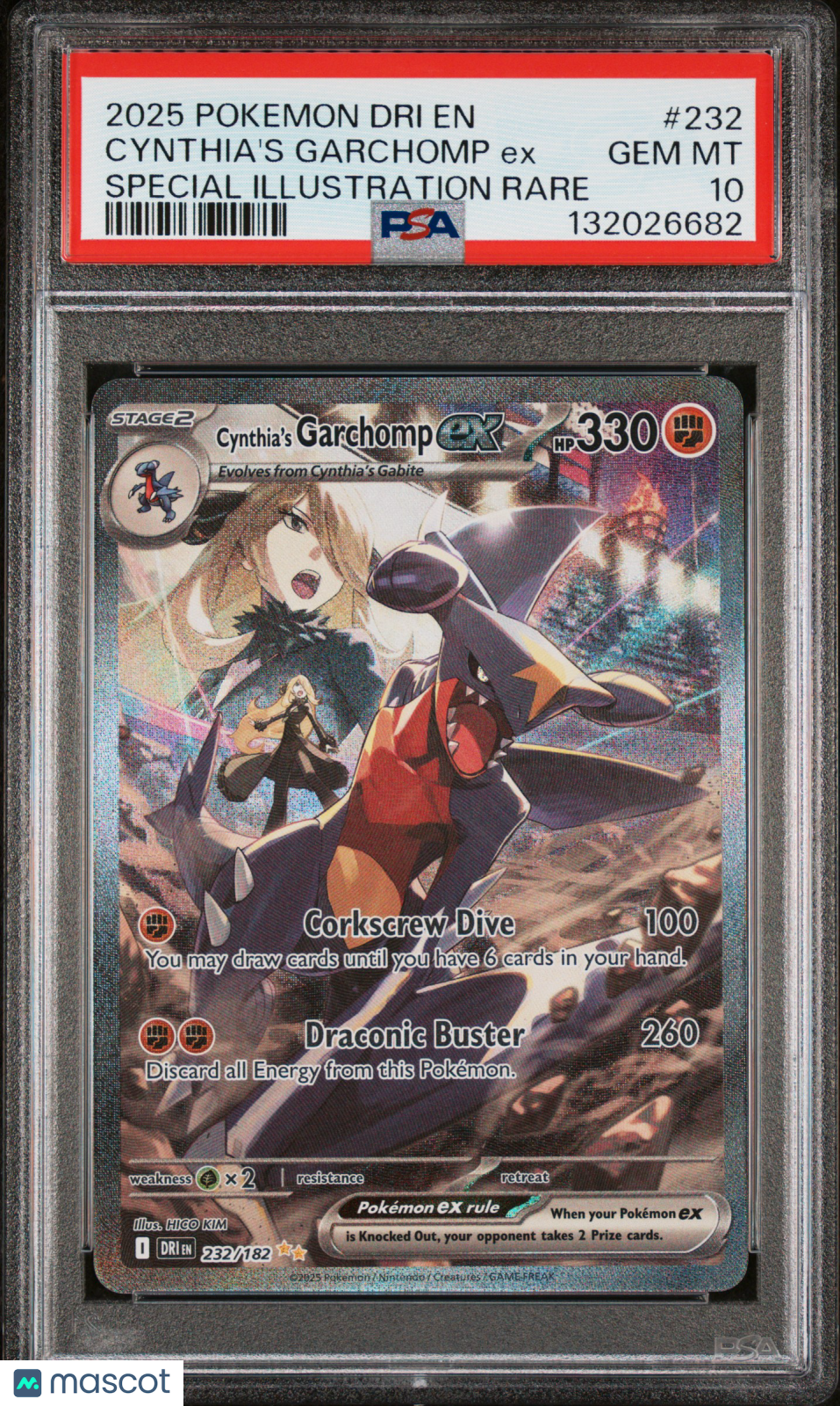 2025 Destined Rivals Cynthia's Garchomp ex Special Illustration Rare PSA 10 #232