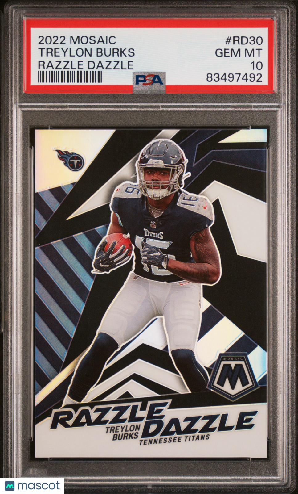 2022 Panini Mosaic Razzle Dazzle Treylon Burks #RD-30 PSA 10