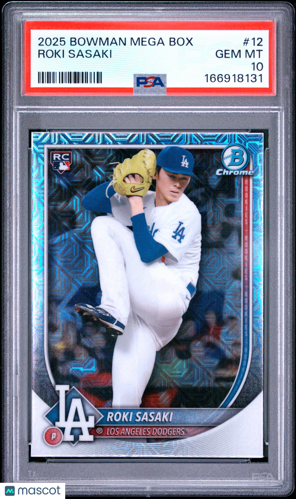 2025 Bowman Mega Box Chrome Roki Sasaki #12 RC PSA 10