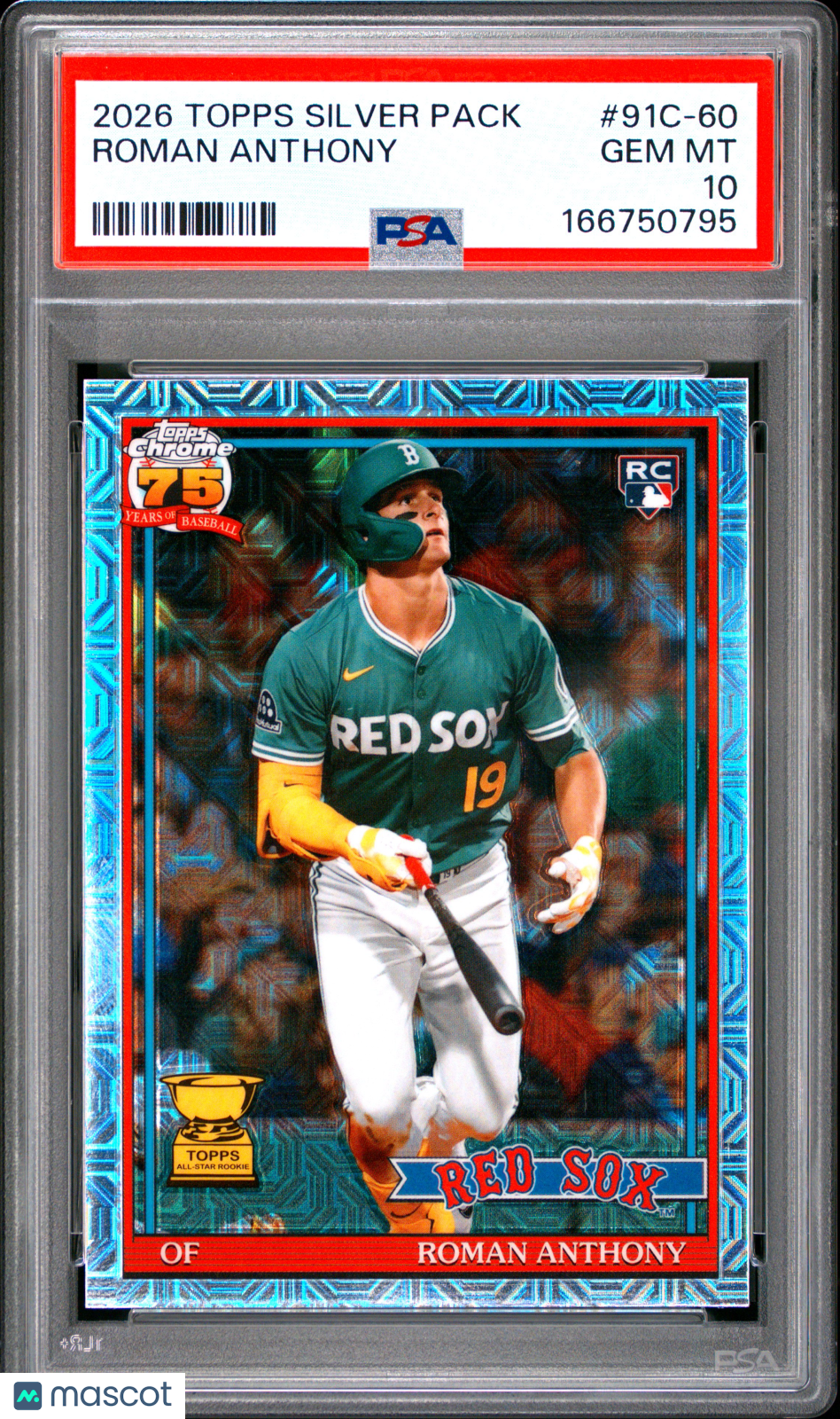 2026 Topps Silver Pack 1991 Chrome Roman Anthony #91C-60 RC PSA 10