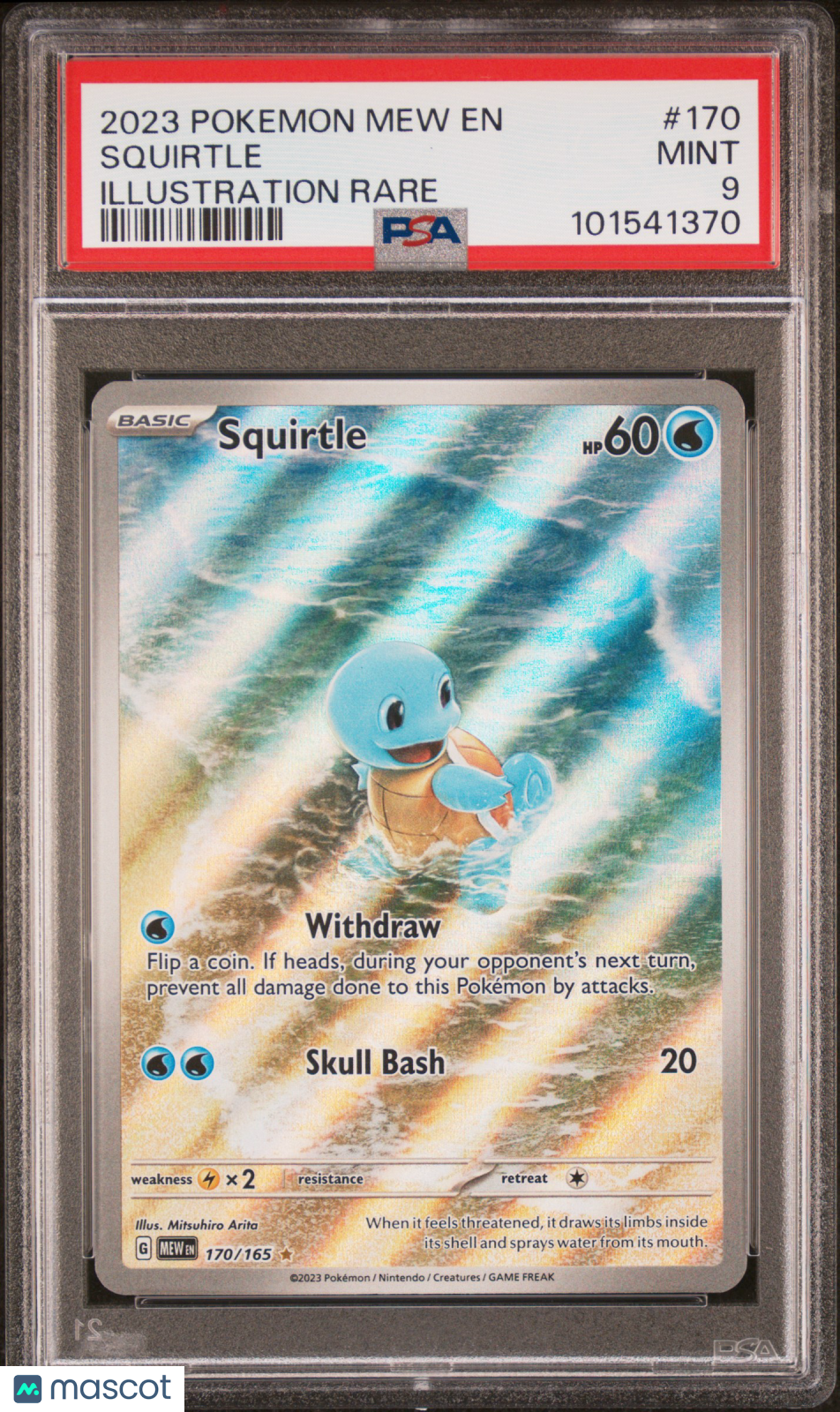 2023 Pokemon Scarlet & Violet 151 Squirtle Illustration Rare PSA 9 #170