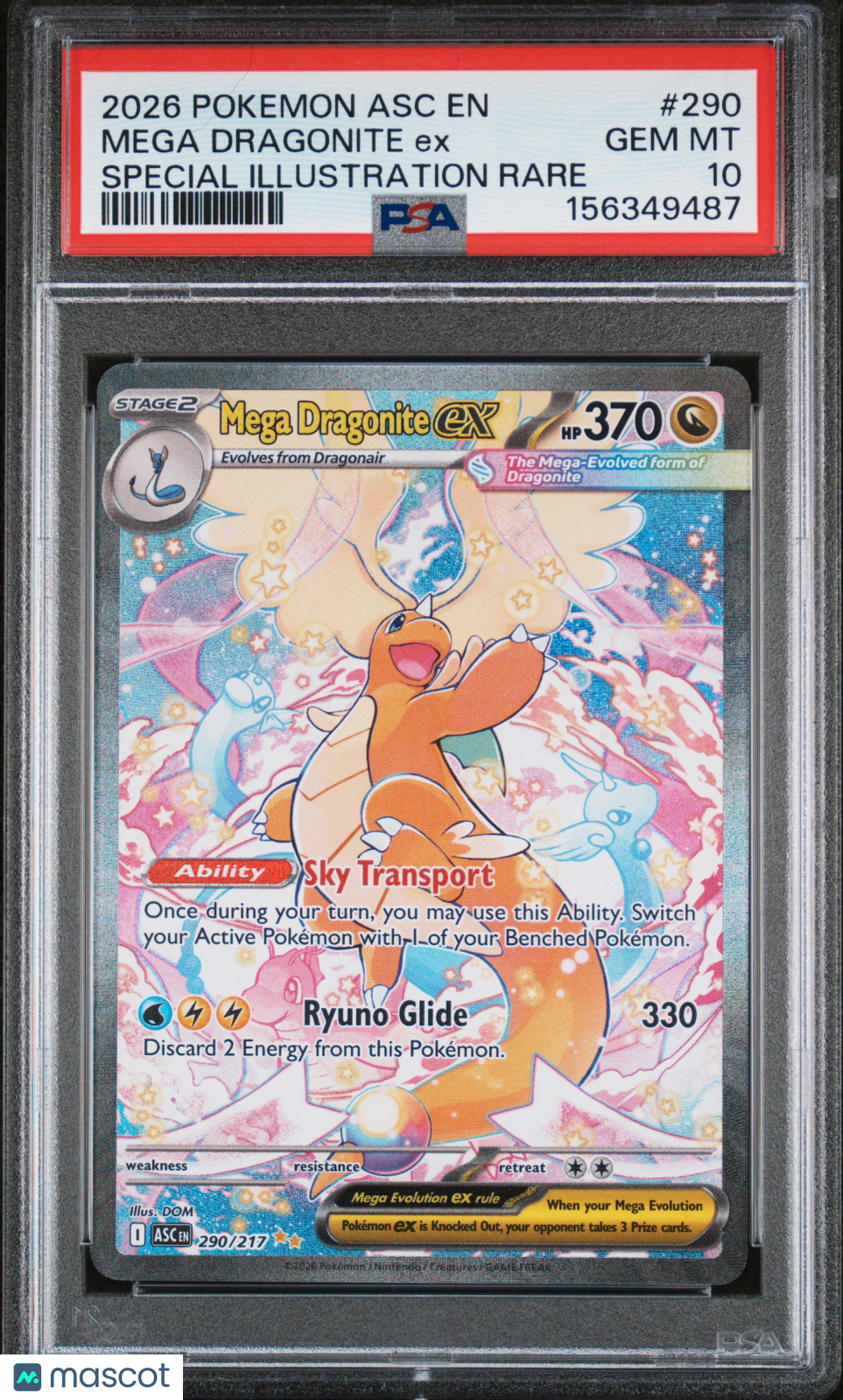 2026 Ascended Heroes Mega Dragonite ex Special Illustration Rare PSA 10 #290/217