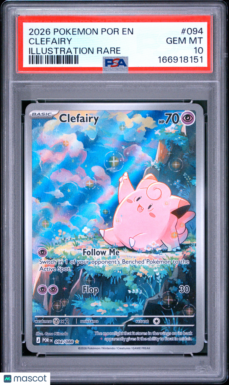 2026 Perfect Order Clefairy Illustration Rare PSA 10 #094/088