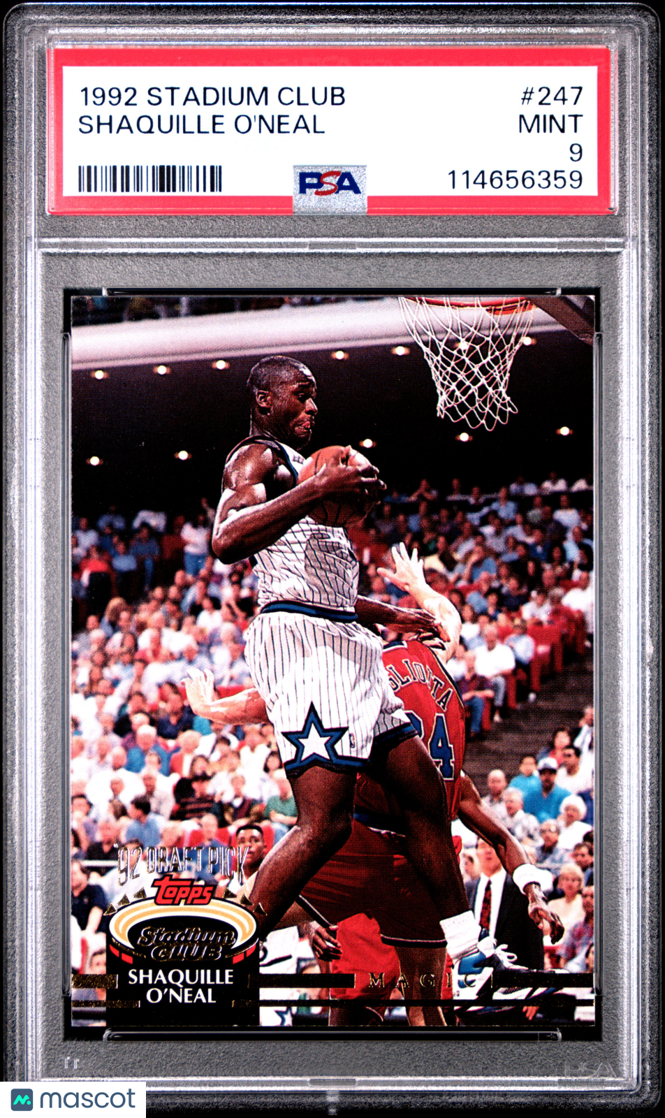 1992 Stadium Club Shaquille O'Neal #247 PSA 9