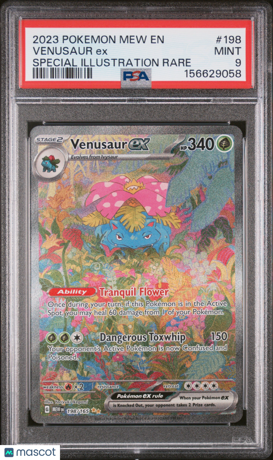 2023 Pokemon Scarlet & Violet 151 Venusaur ex PSA 9 #198/165