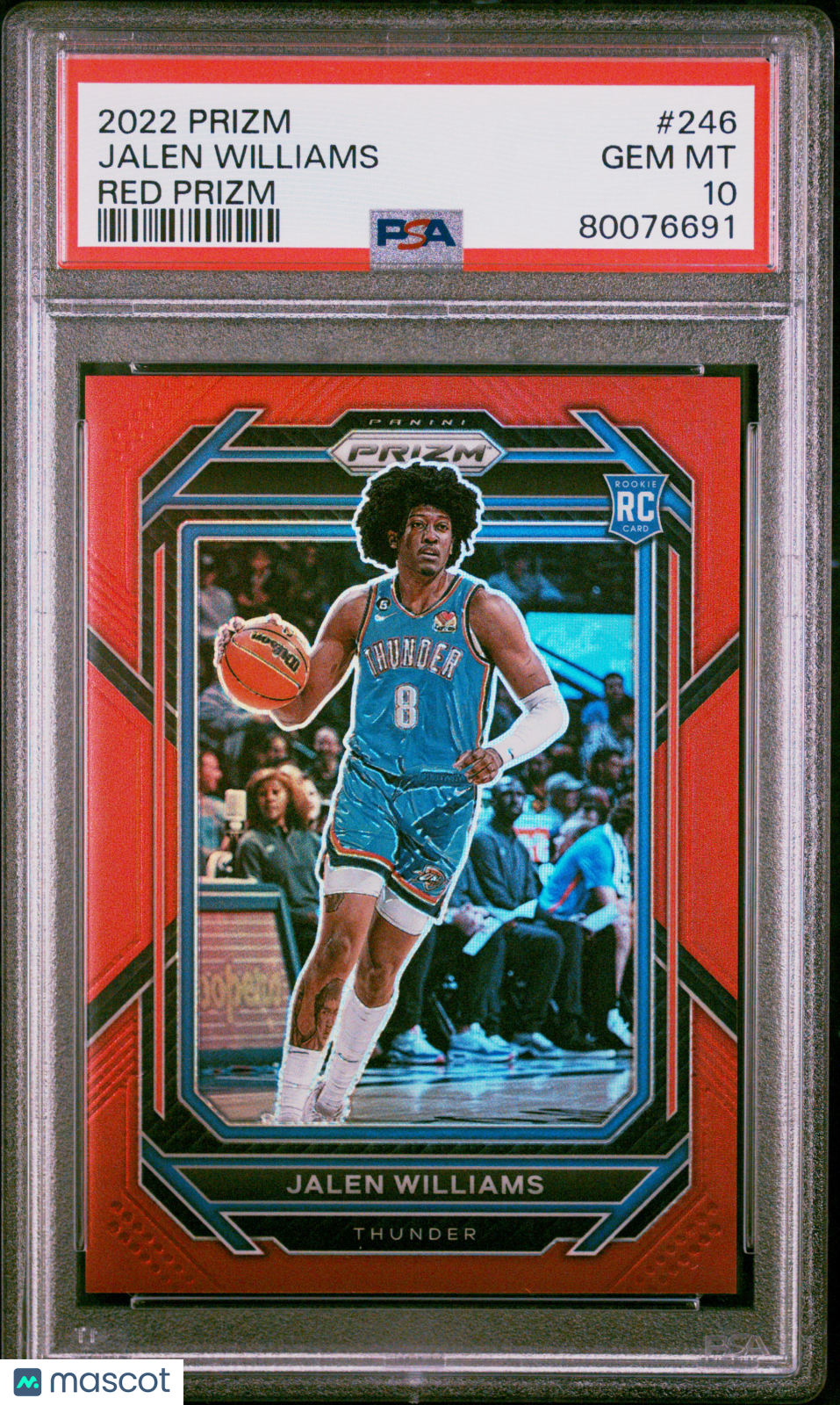 2022 Panini Prizm Jalen Williams #246 Red RC 272/299 PSA 10