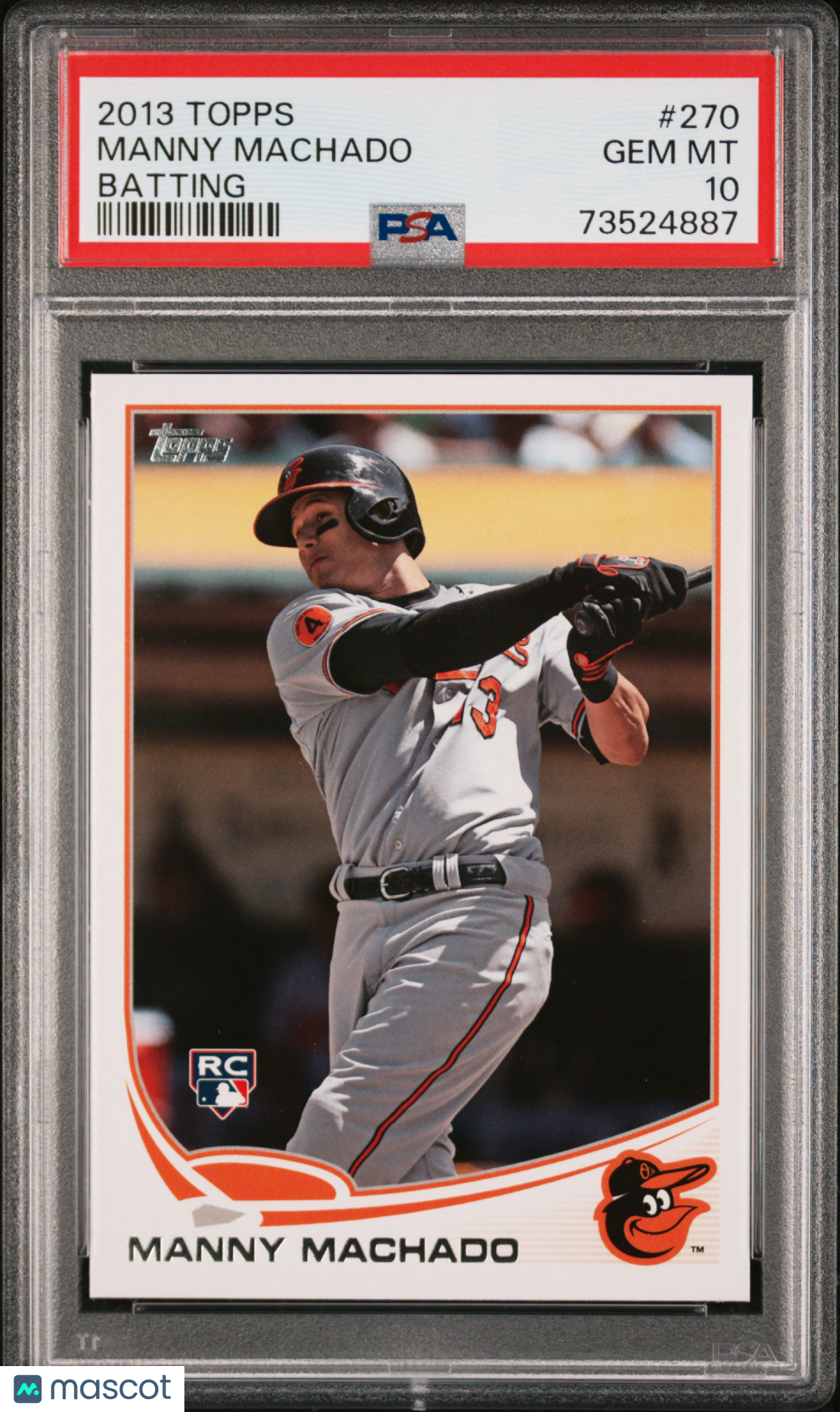 2013 Topps Manny Machado #270 Batting RC PSA 10