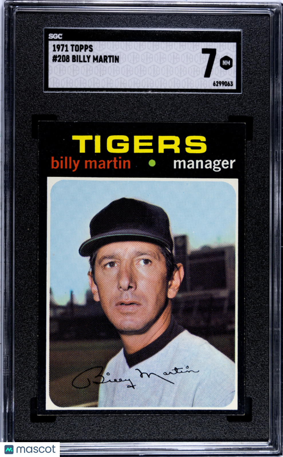 1971 Topps Billy Martin #208 SGC 7
