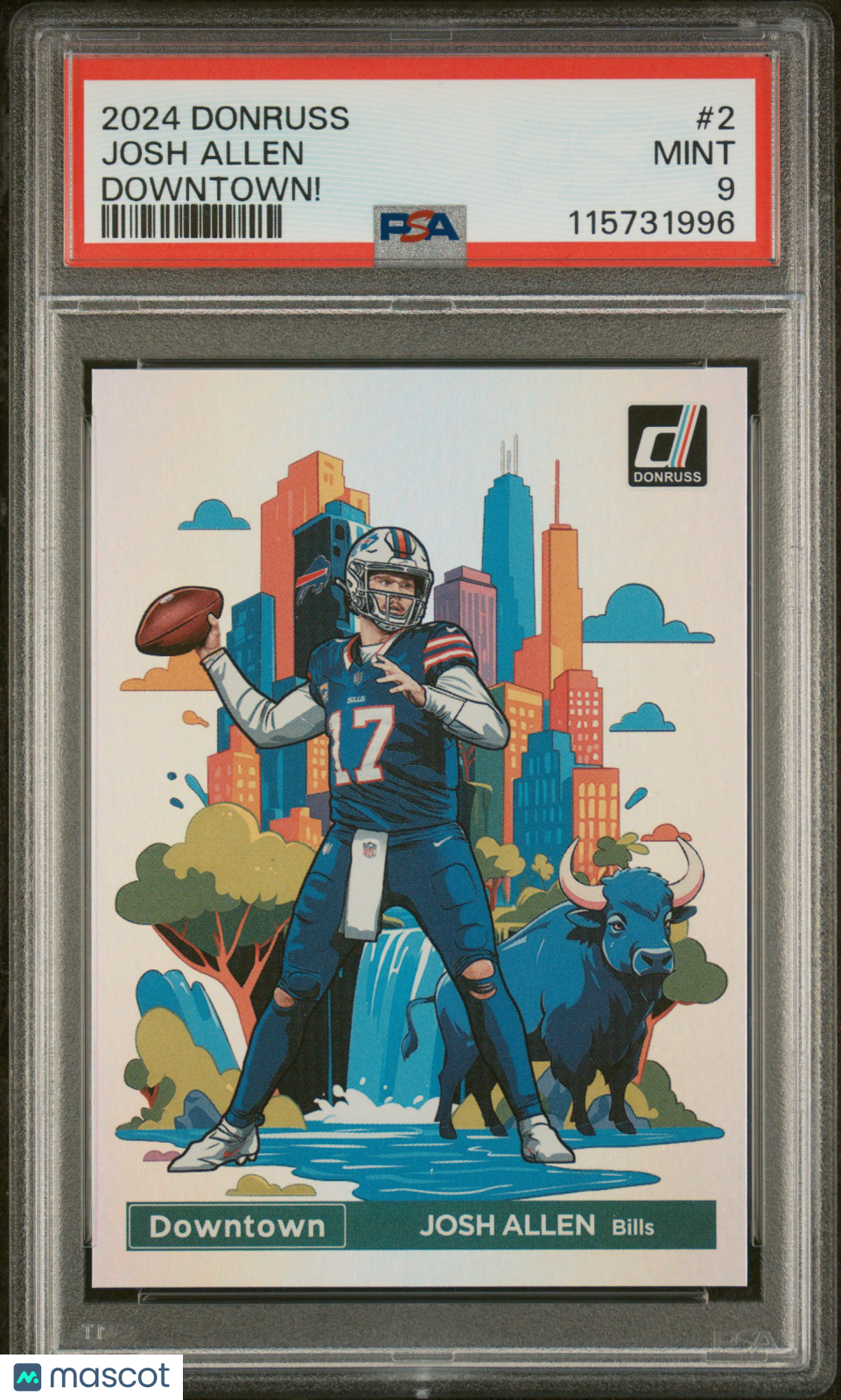 2024 Panini Donruss Downtown! Josh Allen #2 PSA 9