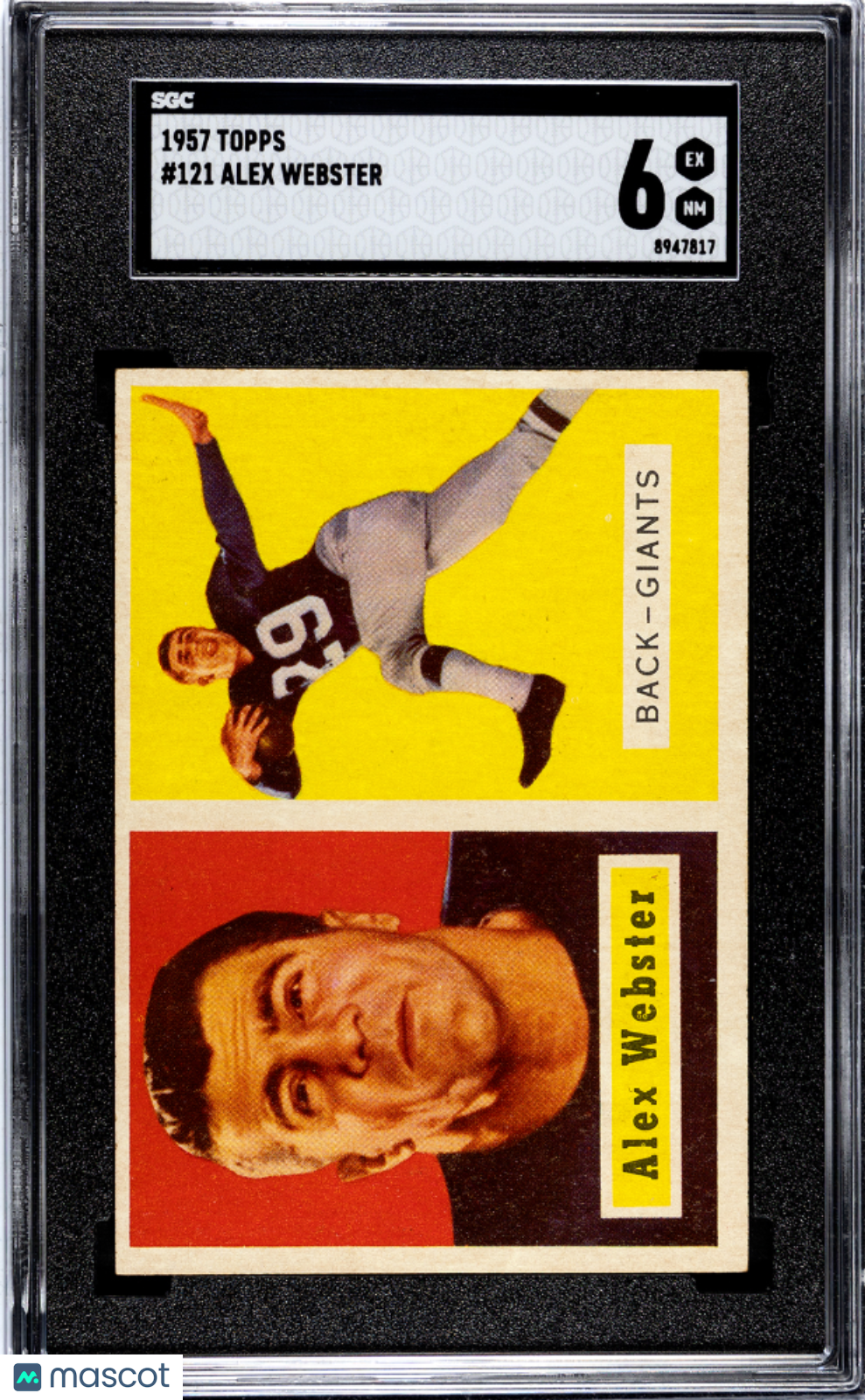 1957 Topps Alex Webster #121 SGC 6