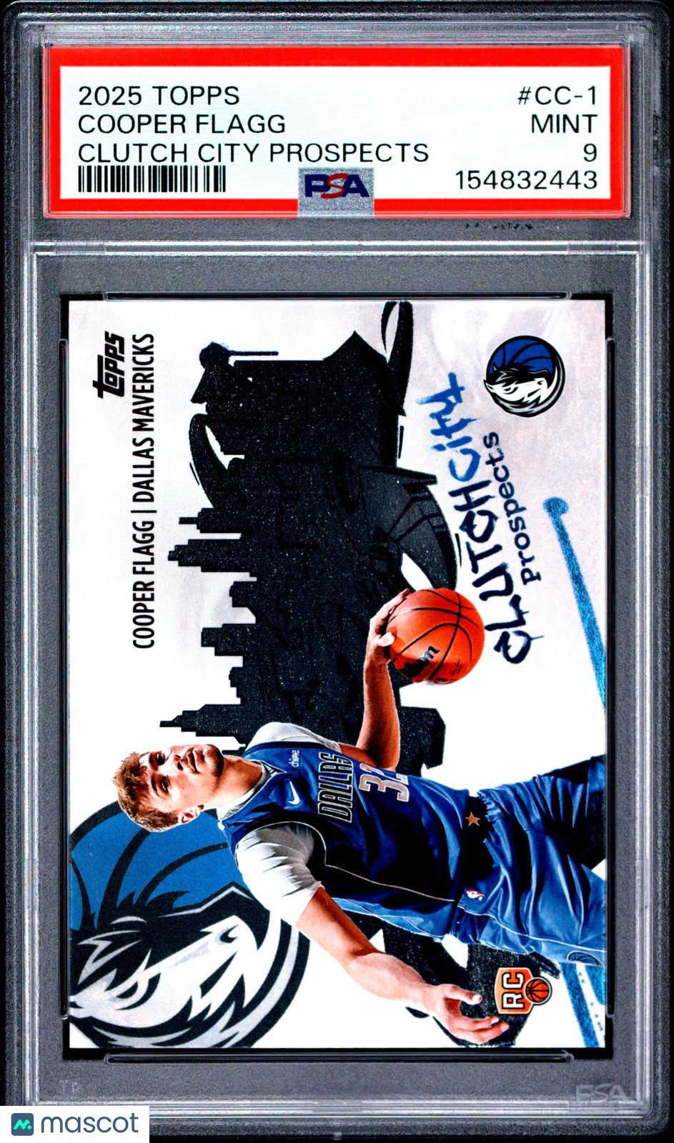 2025 Topps Clutch City Prospects Cooper Flagg #CC-1 RC PSA 9